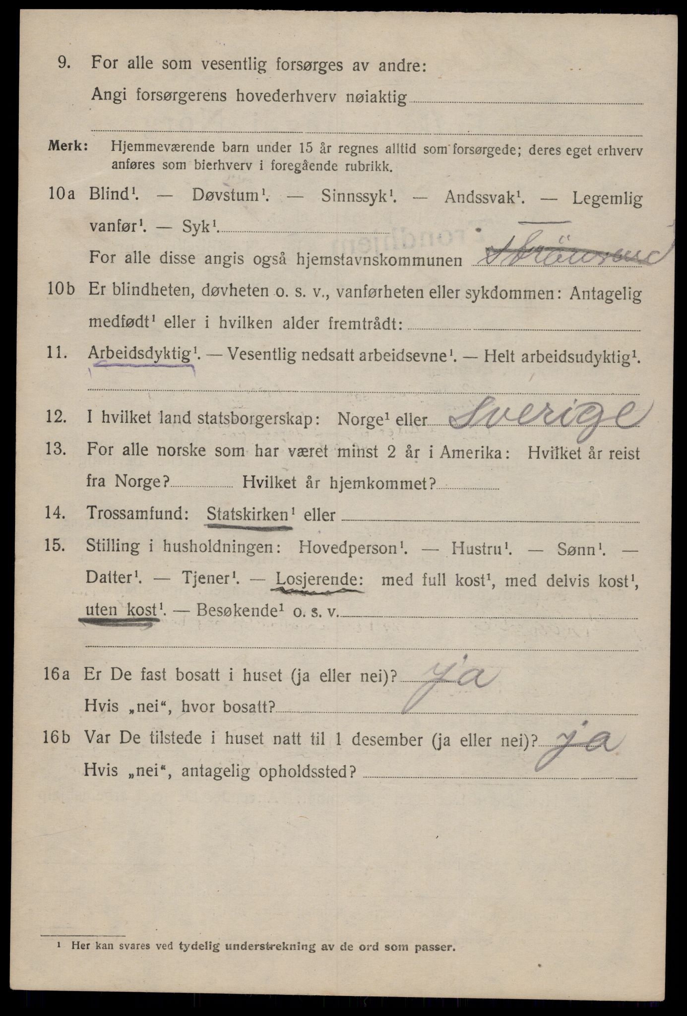 SAT, 1920 census for Trondheim, 1920, p. 72165