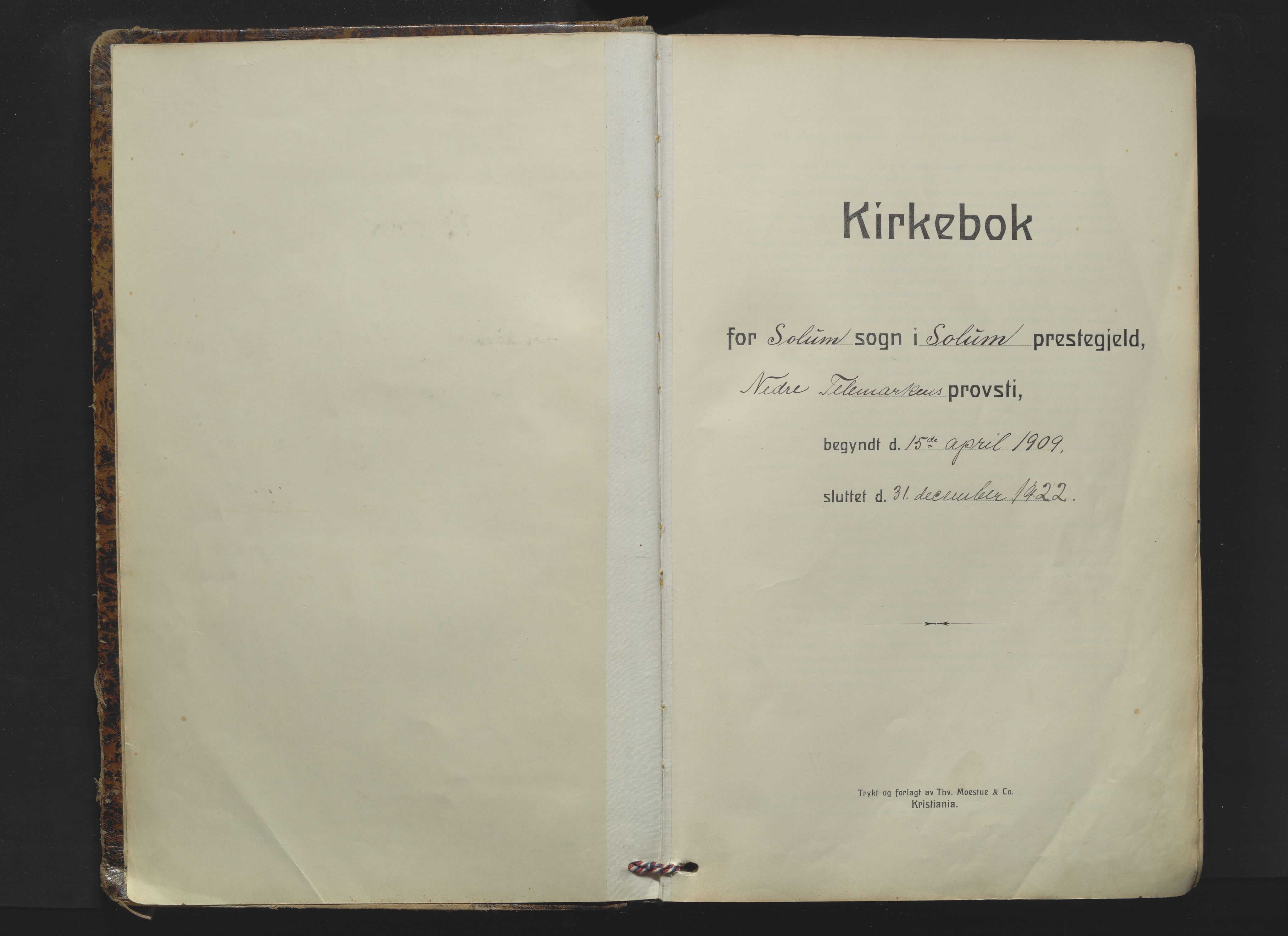 Solum kirkebøker, AV/SAKO-A-306/F/Fa/L0012: Parish register (official) no. I 12, 1909-1922