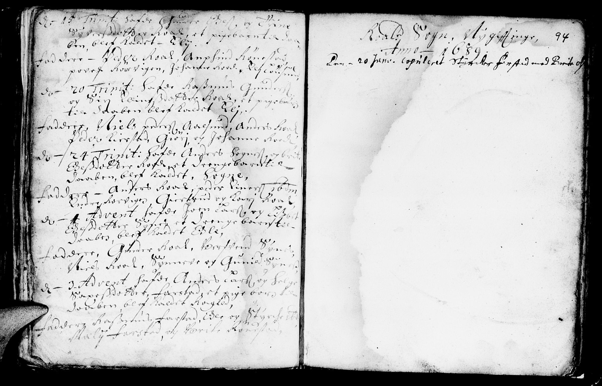 Ministerialprotokoller, klokkerbøker og fødselsregistre - Møre og Romsdal, SAT/A-1454/536/L0492: Parish register (official) no. 536A01 /2, 1689-1738, p. 94