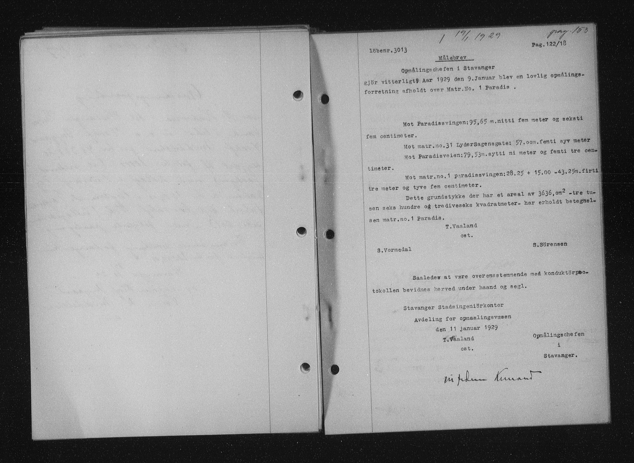 Stavanger byfogd, SAST/A-101408/001/4/41/410/410BB/L0055: Mortgage book no. 43, 1928-1929, Deed date: 19.01.1929