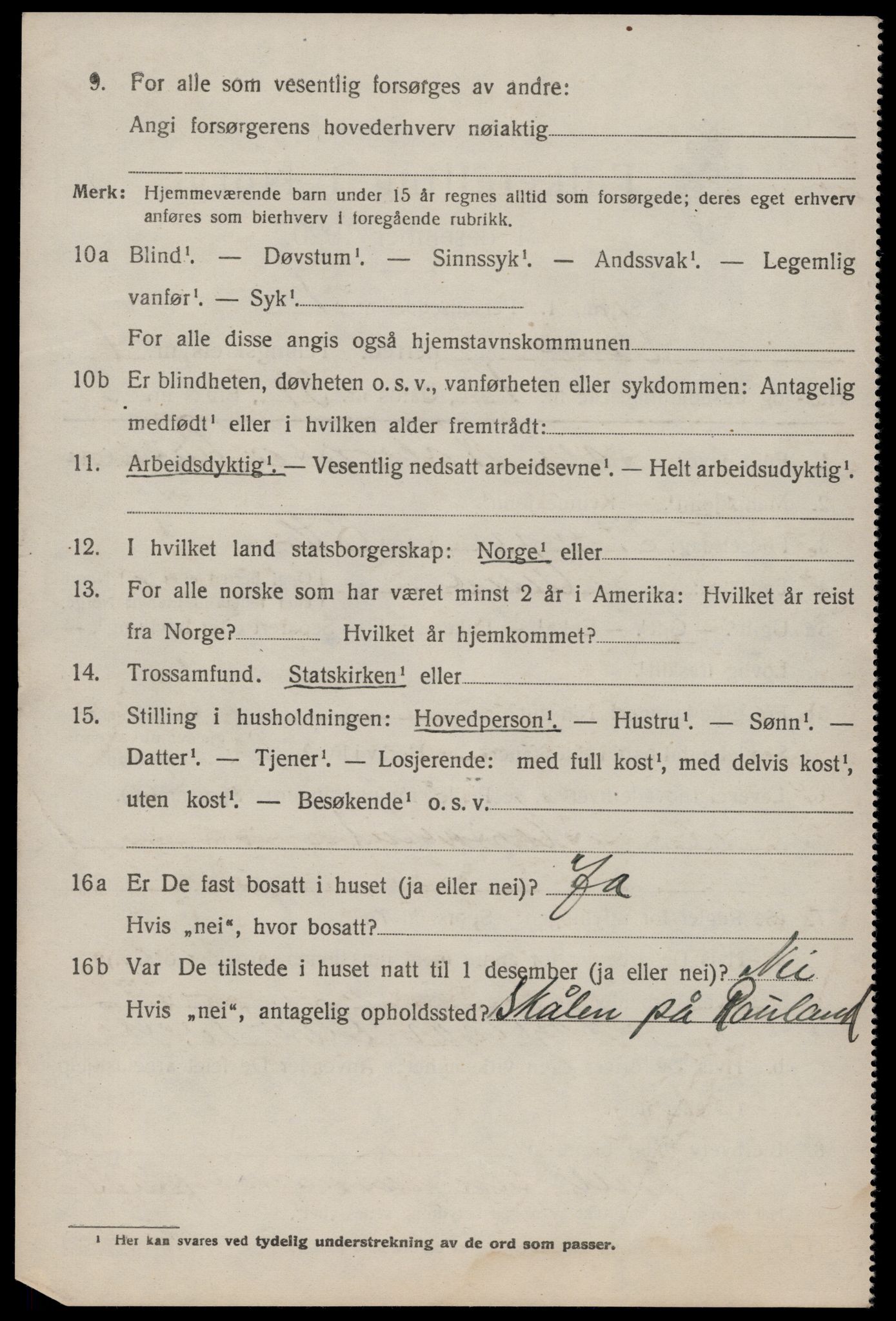 SAKO, 1920 census for Vinje, 1920, p. 1254