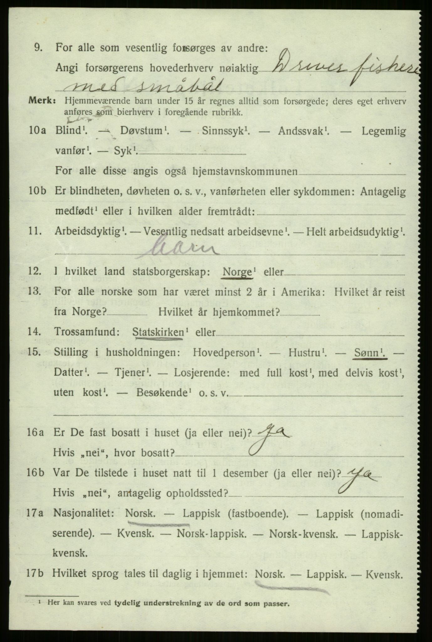 SATØ, 1920 census for Bjarkøy, 1920, p. 2022