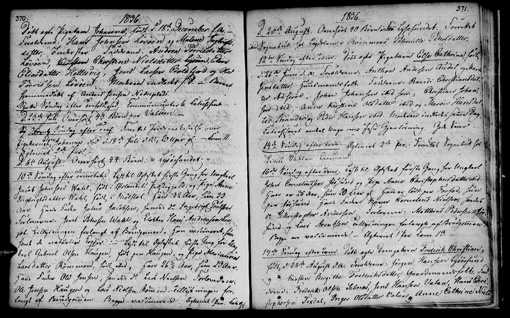 Ministerialprotokoller, klokkerbøker og fødselsregistre - Sør-Trøndelag, SAT/A-1456/655/L0674: Parish register (official) no. 655A03, 1802-1826, p. 370-371