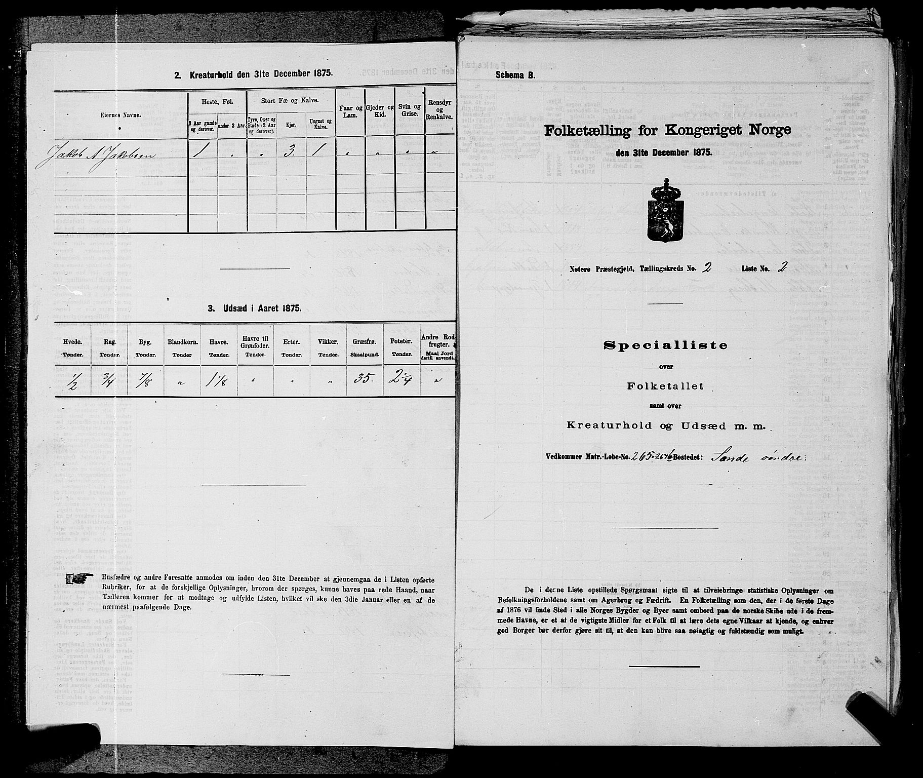 SAKO, 1875 census for 0722P Nøtterøy, 1875, p. 337