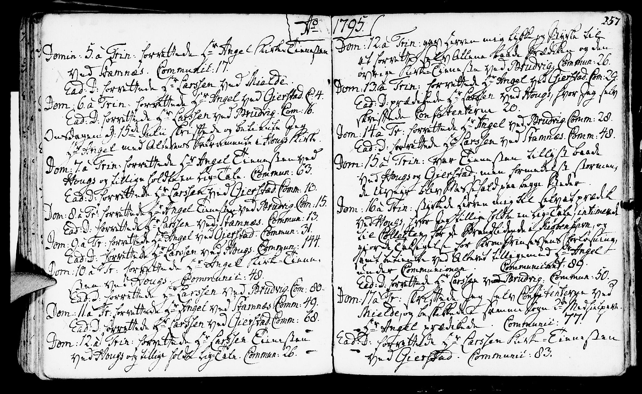 Haus sokneprestembete, AV/SAB-A-75601/H/Haa: Parish register (official) no. A 10, 1782-1796, p. 257