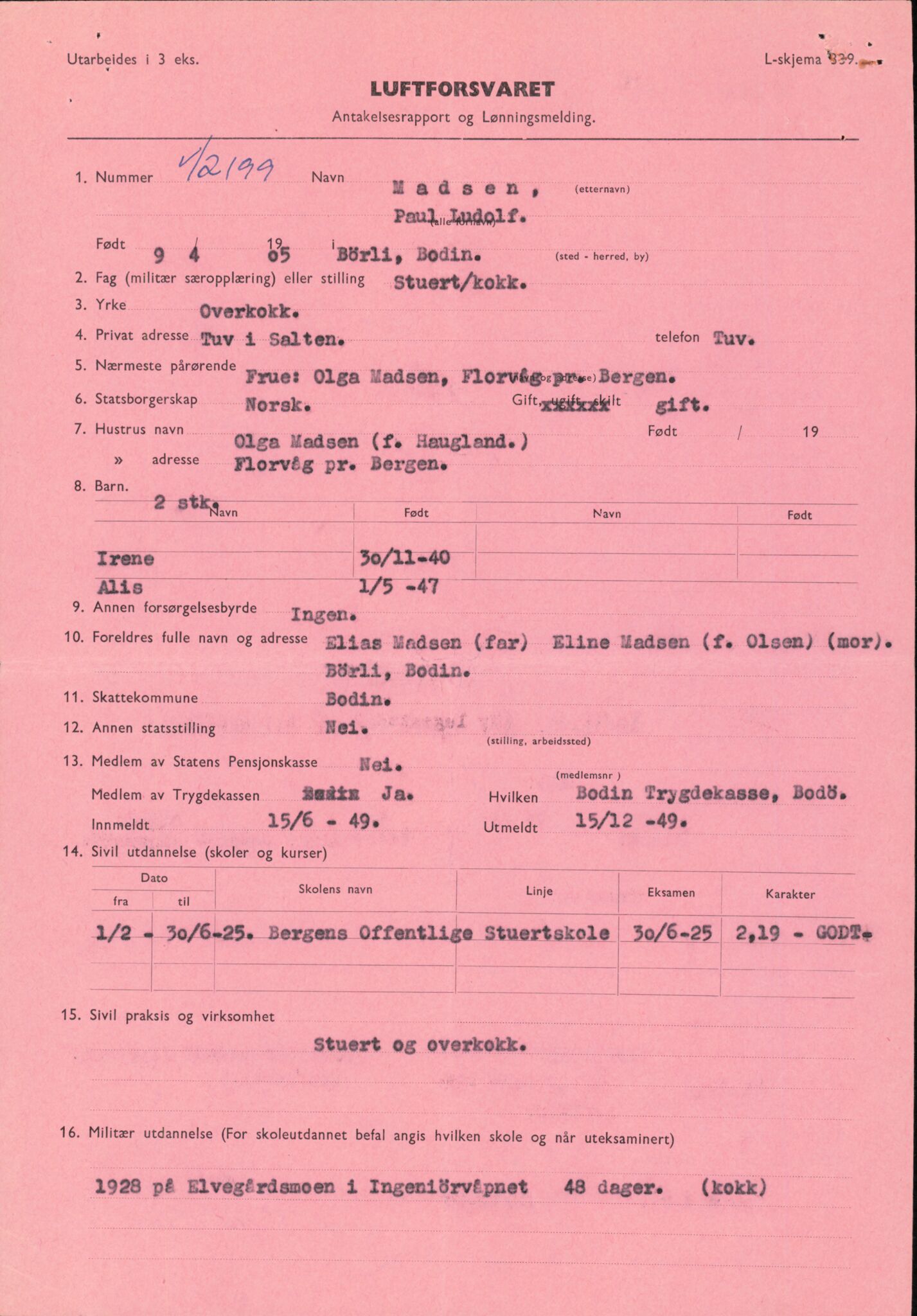 Forsvaret, Forsvarets overkommando/Luftforsvarsstaben, AV/RA-RAFA-4079/P/Pa/L0013: Personellmapper, 1905, p. 444