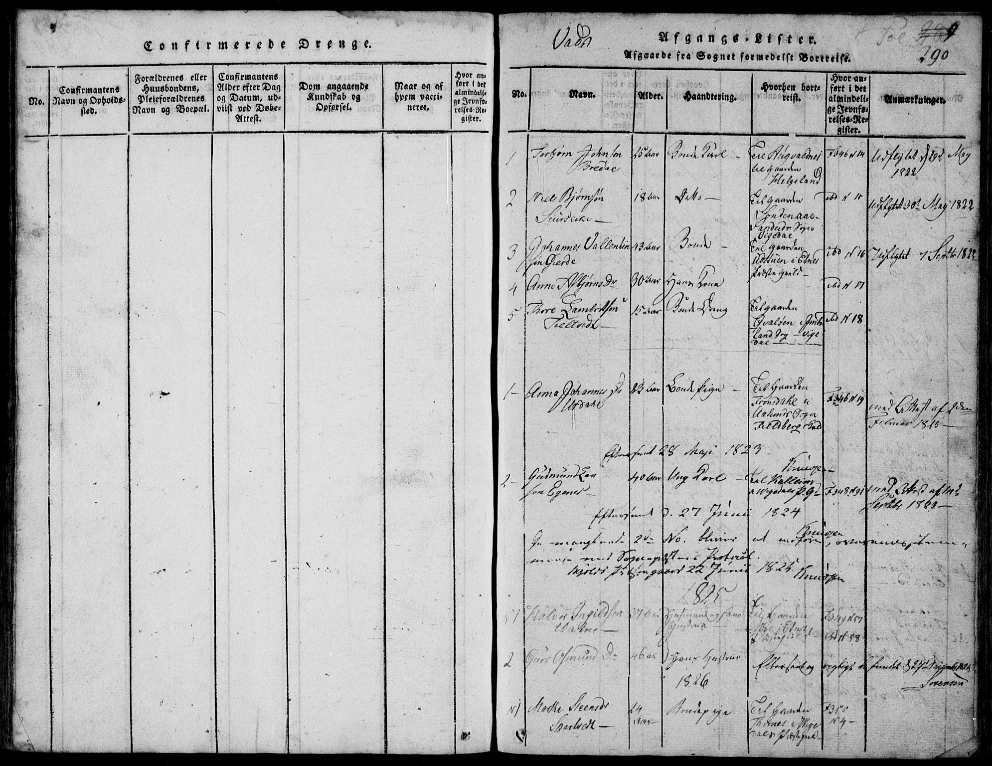 Skjold sokneprestkontor, AV/SAST-A-101847/H/Ha/Hab/L0002: Parish register (copy) no. B 2 /2, 1815-1830, p. 290