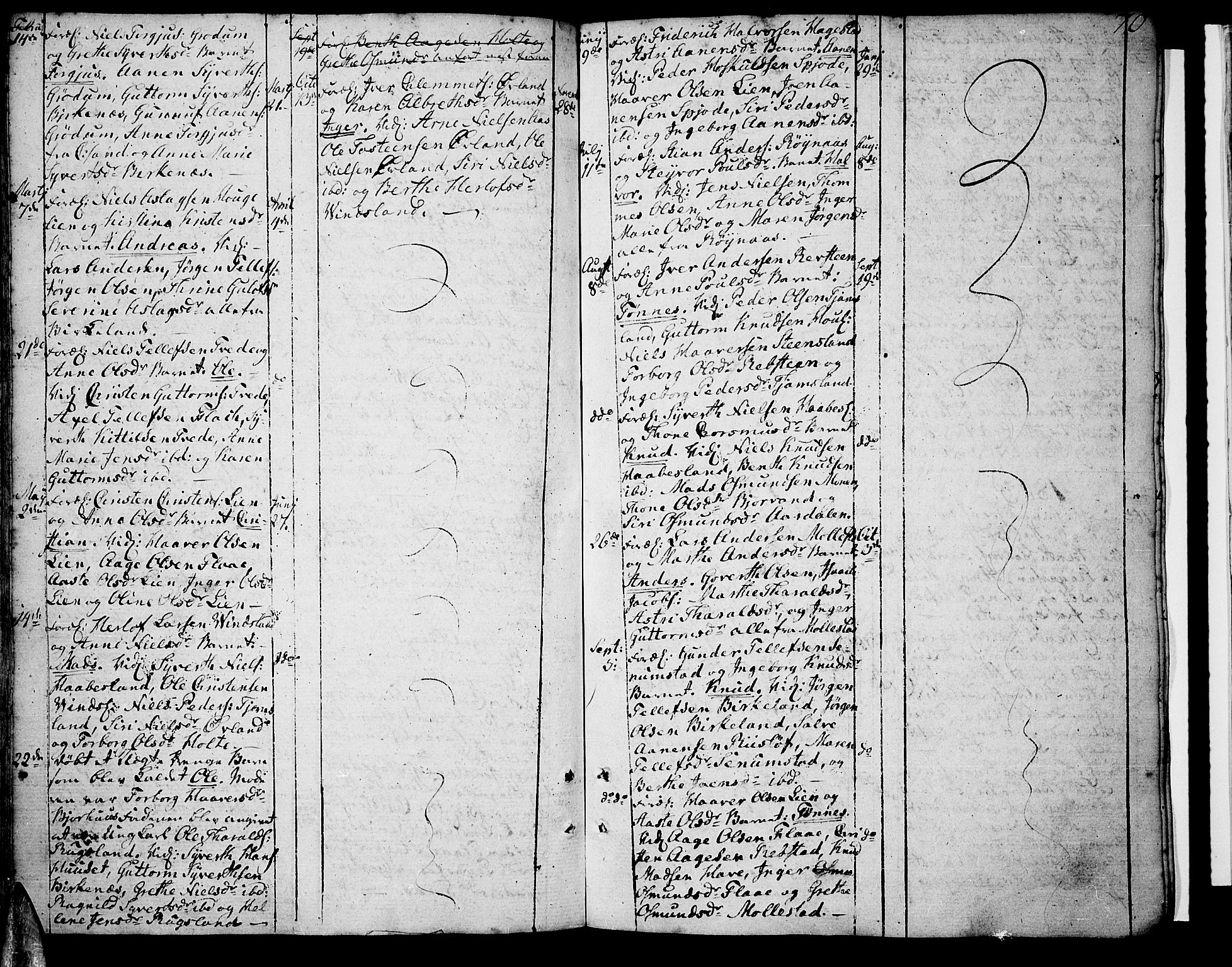 Tveit sokneprestkontor, SAK/1111-0043/F/Fa/L0001: Parish register (official) no. A 1, 1794-1819, p. 70