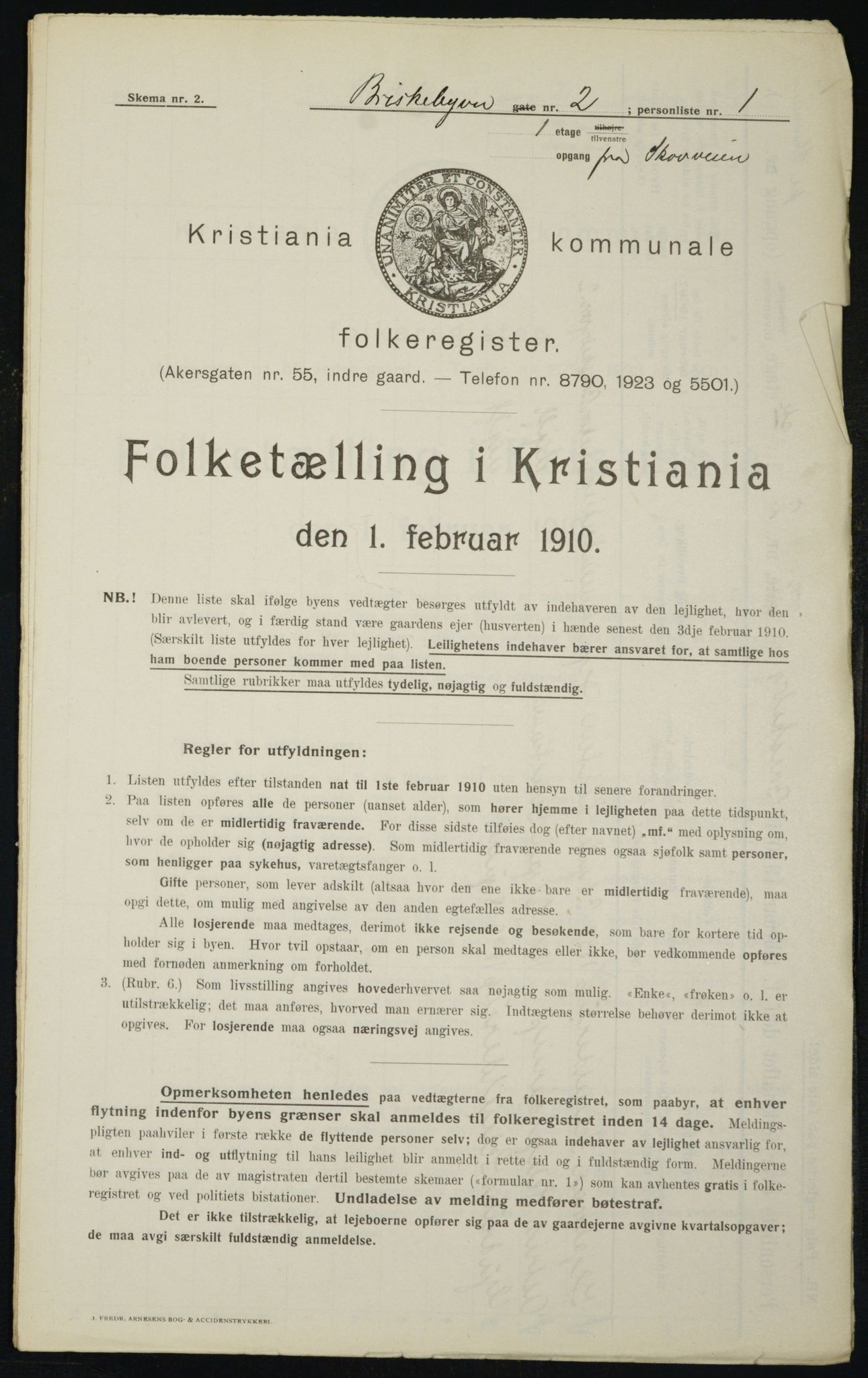 OBA, Municipal Census 1910 for Kristiania, 1910, p. 8829