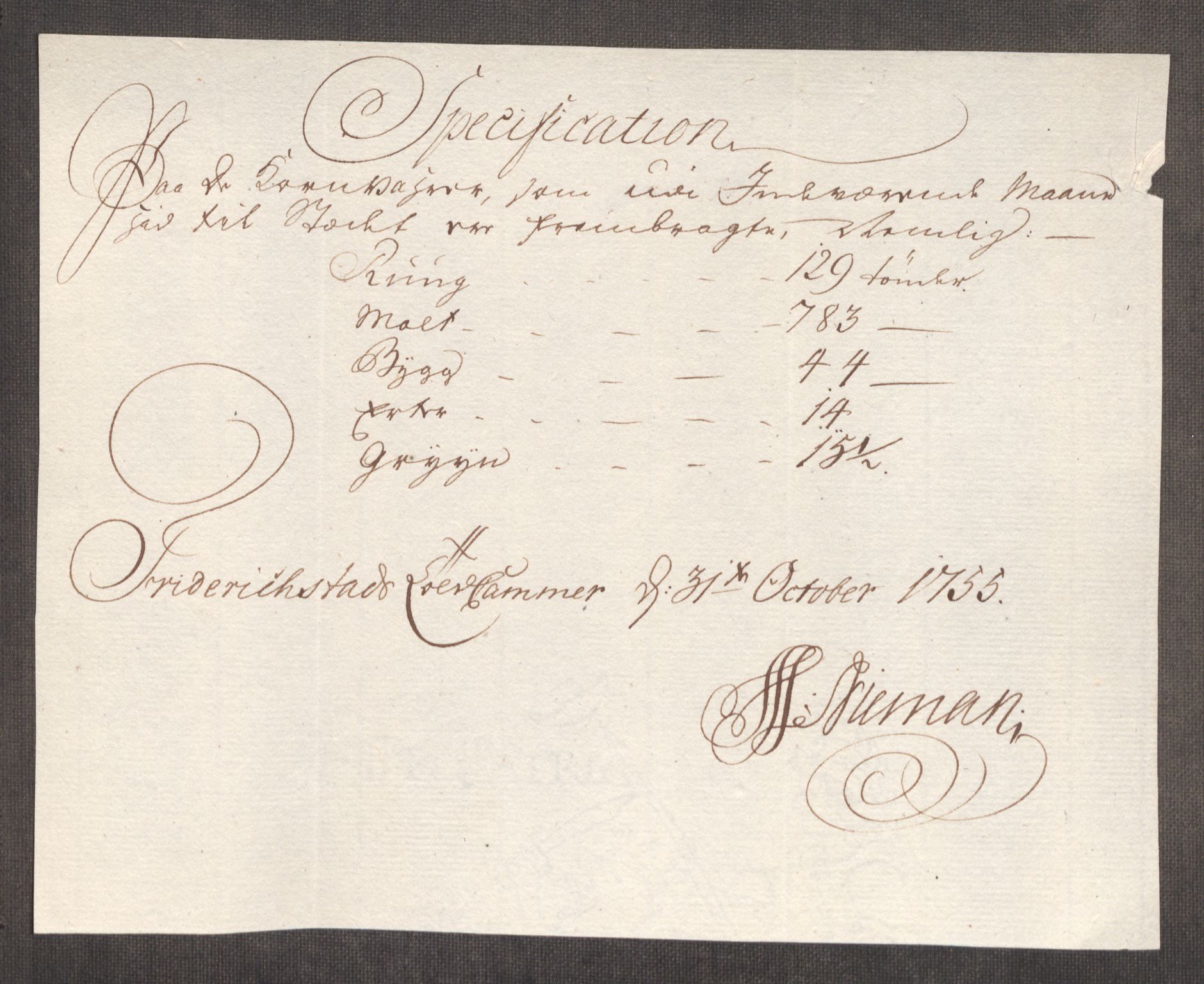 Rentekammeret inntil 1814, Realistisk ordnet avdeling, AV/RA-EA-4070/Oe/L0005: [Ø1]: Priskuranter, 1753-1757, p. 375