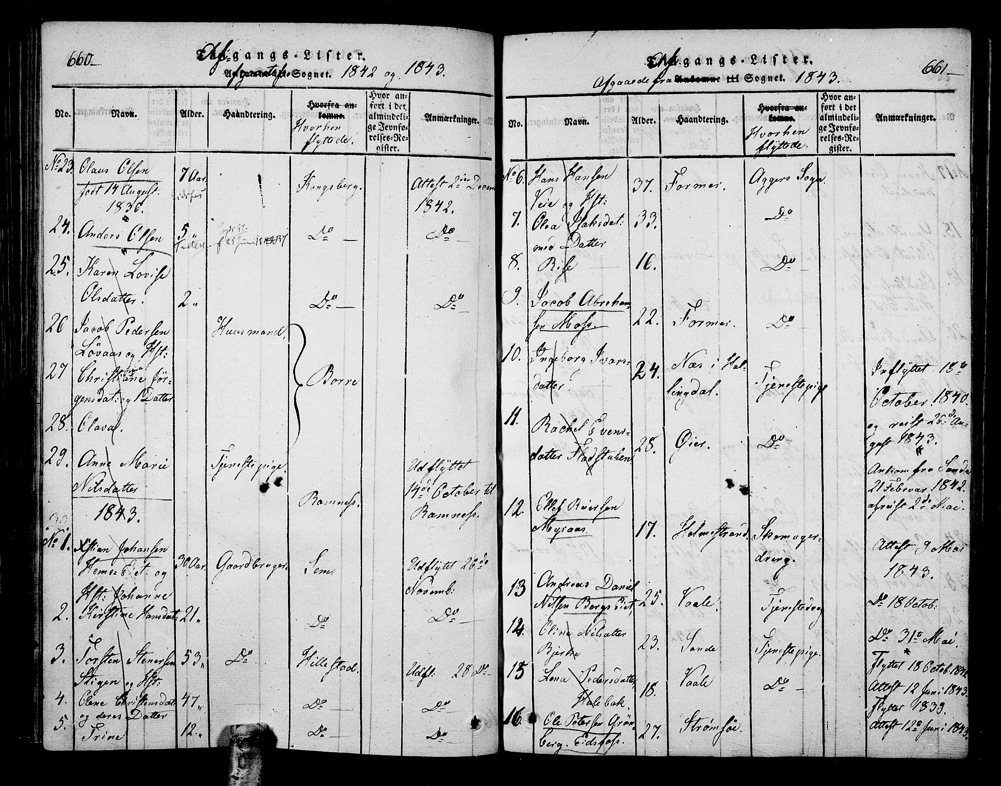 Hof kirkebøker, AV/SAKO-A-64/F/Fa/L0004: Parish register (official) no. I 4, 1814-1843, p. 658-659