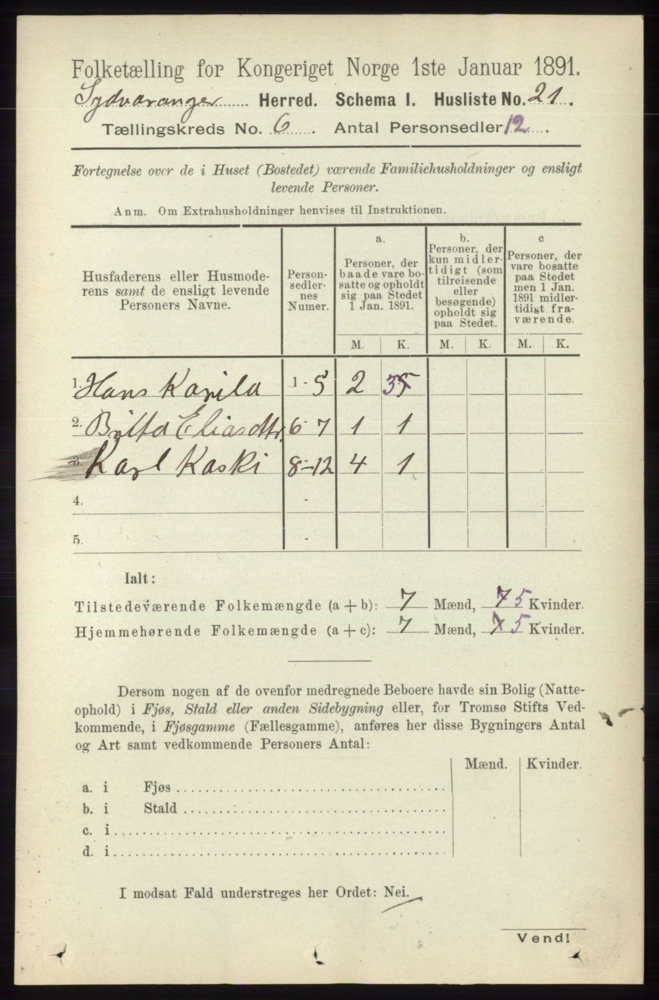 RA, 1891 census for 2030 Sør-Varanger, 1891, p. 1870