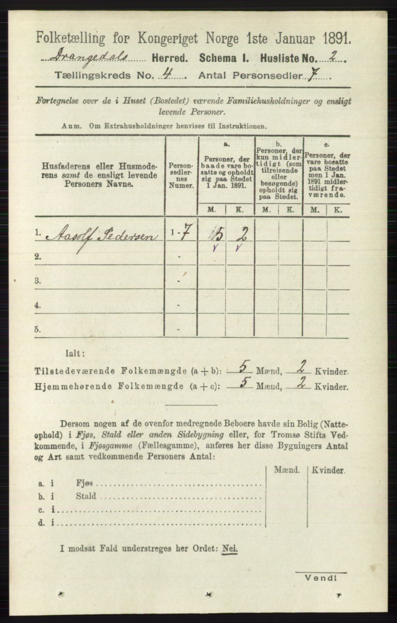 RA, 1891 census for 0817 Drangedal, 1891, p. 1248