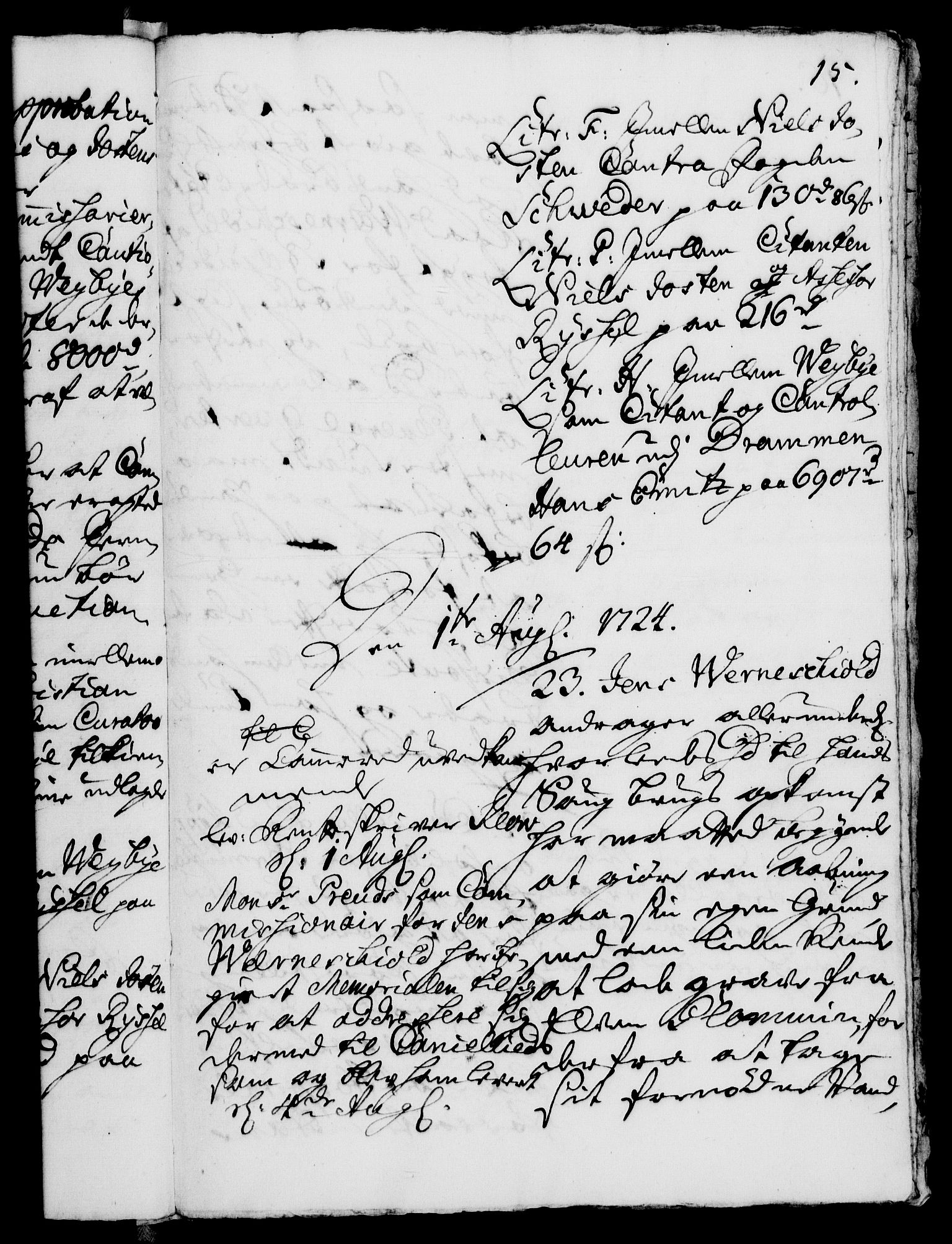 Rentekammeret, Kammerkanselliet, AV/RA-EA-3111/G/Gh/Gha/L0007: Norsk ekstraktmemorialprotokoll (merket RK 53.52), 1724-1725, p. 15