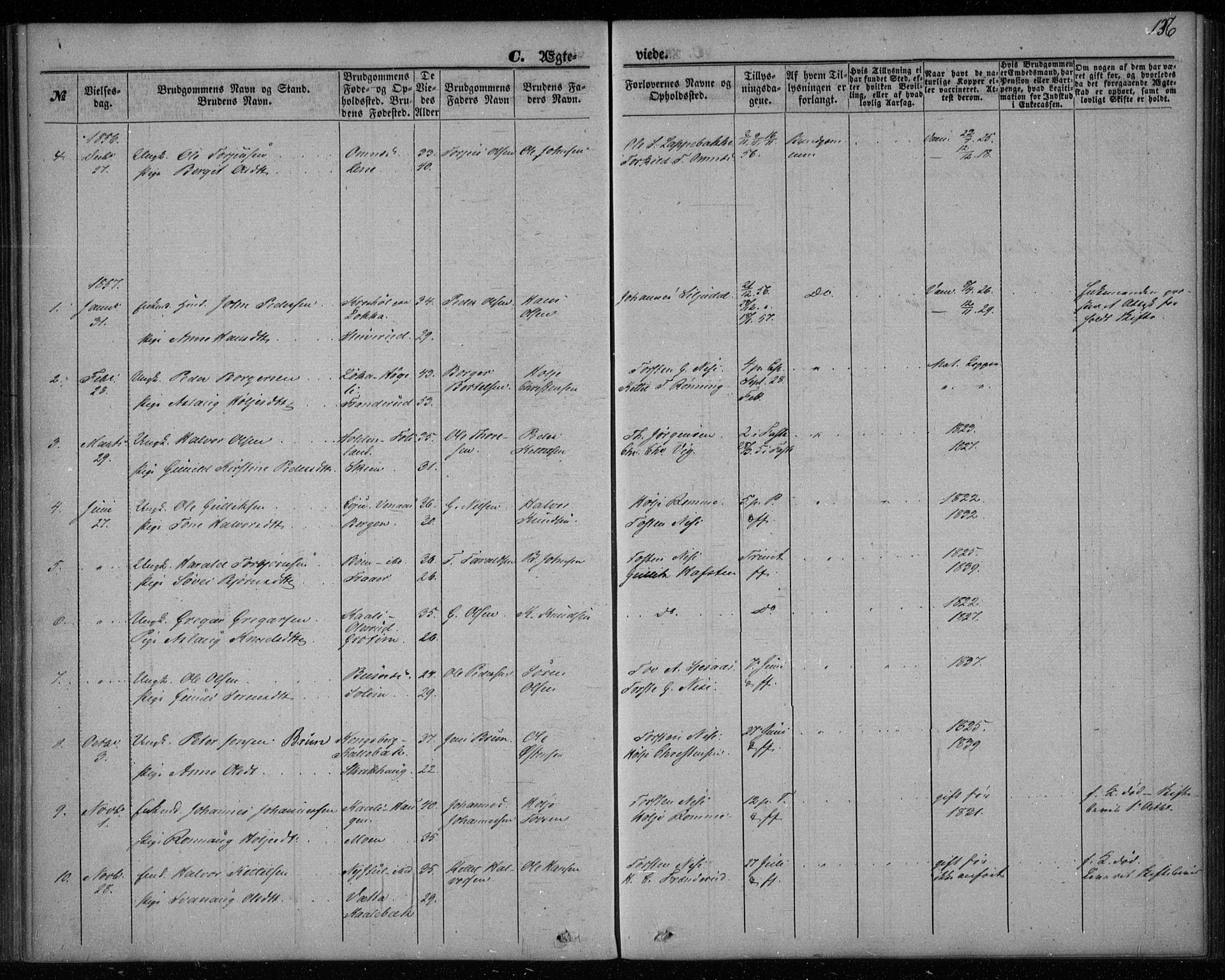 Gransherad kirkebøker, AV/SAKO-A-267/F/Fa/L0002: Parish register (official) no. I 2, 1844-1859, p. 136