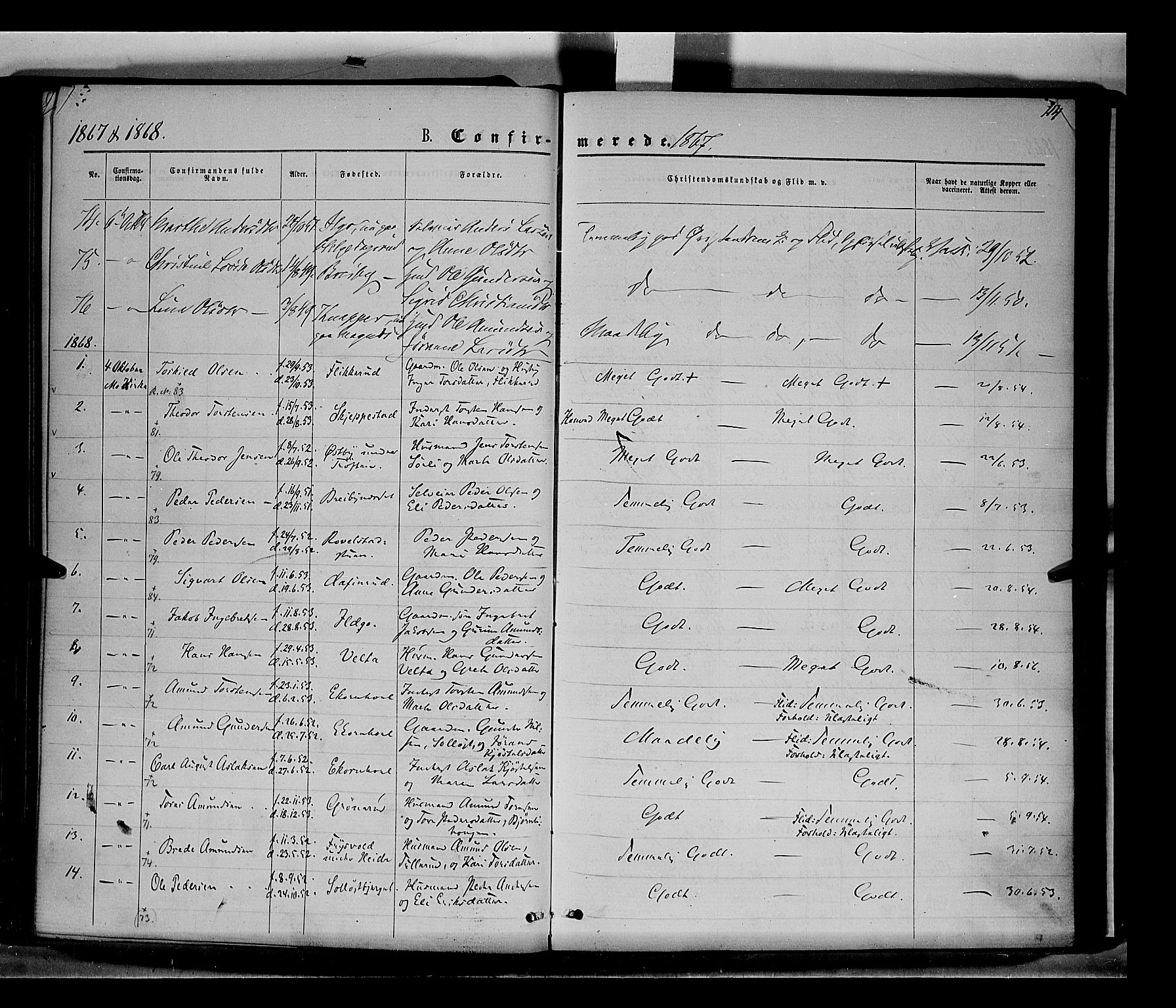 Nord-Odal prestekontor, AV/SAH-PREST-032/H/Ha/Haa/L0004: Parish register (official) no. 4, 1866-1873, p. 114