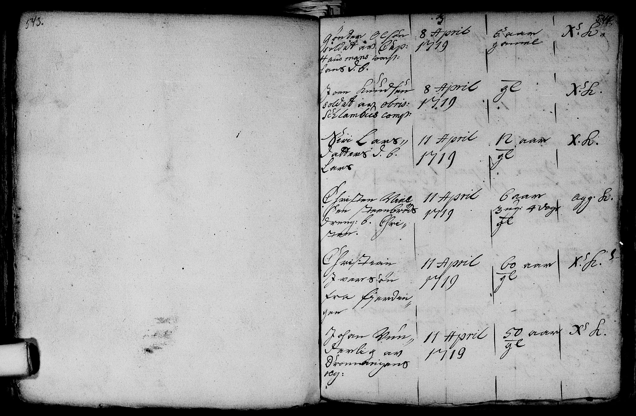 Aker prestekontor kirkebøker, AV/SAO-A-10861/F/L0002: Parish register (official) no. 2, 1714-1720, p. 543-544