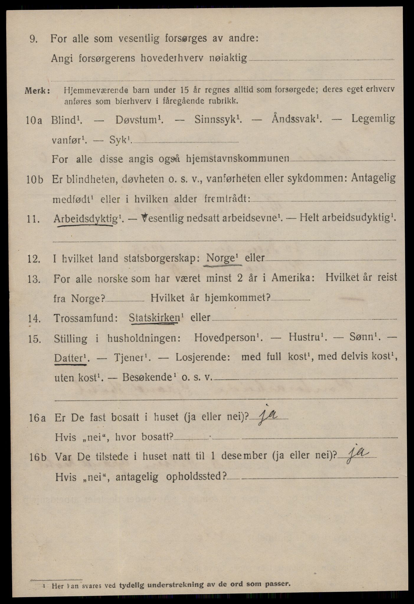 SAT, 1920 census for Kristiansund, 1920, p. 18062