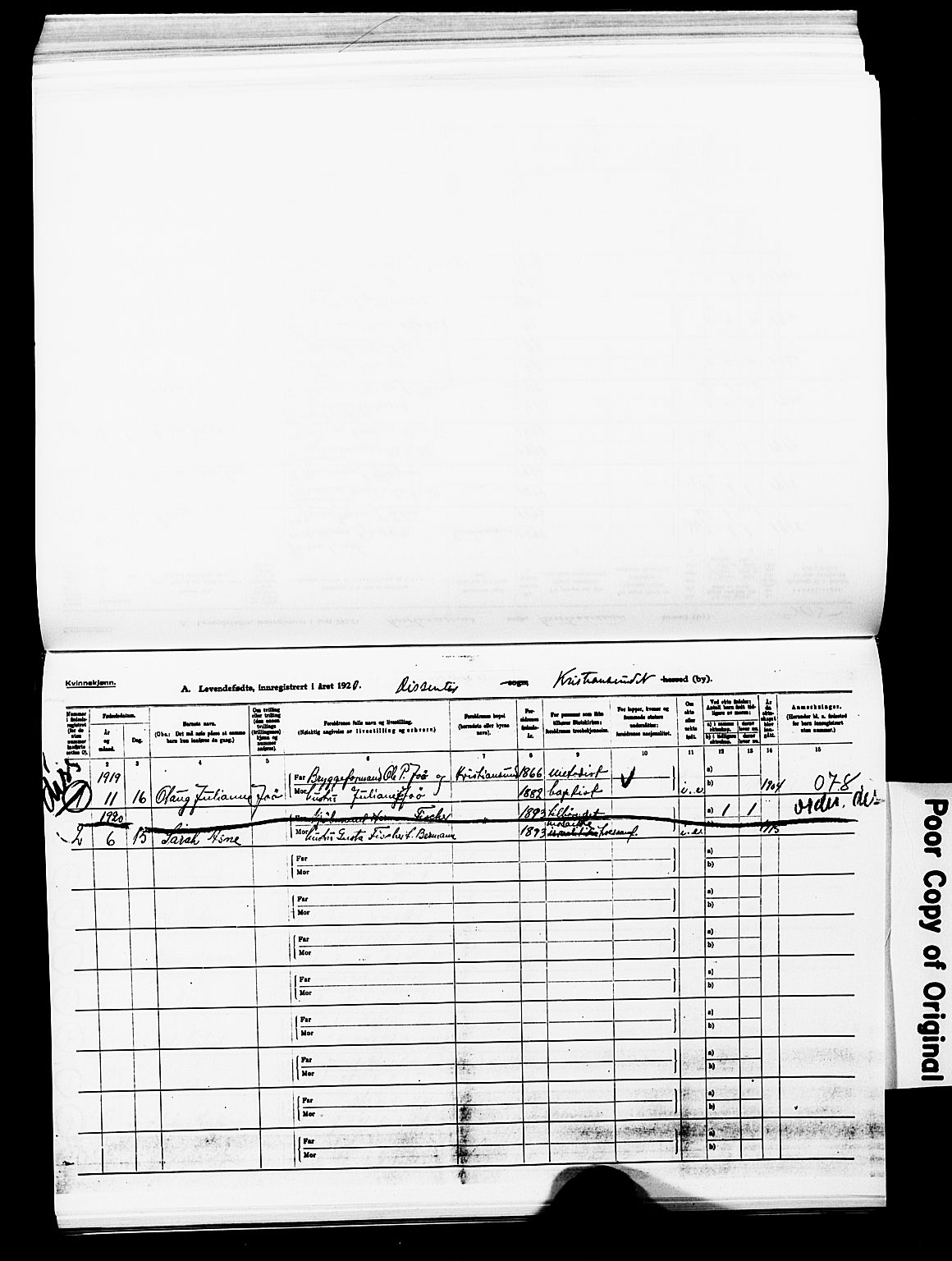 Ministerialprotokoller, klokkerbøker og fødselsregistre - Møre og Romsdal, SAT/A-1454/572/L0861: Parish register (official) no. 572D05, 1913-1920