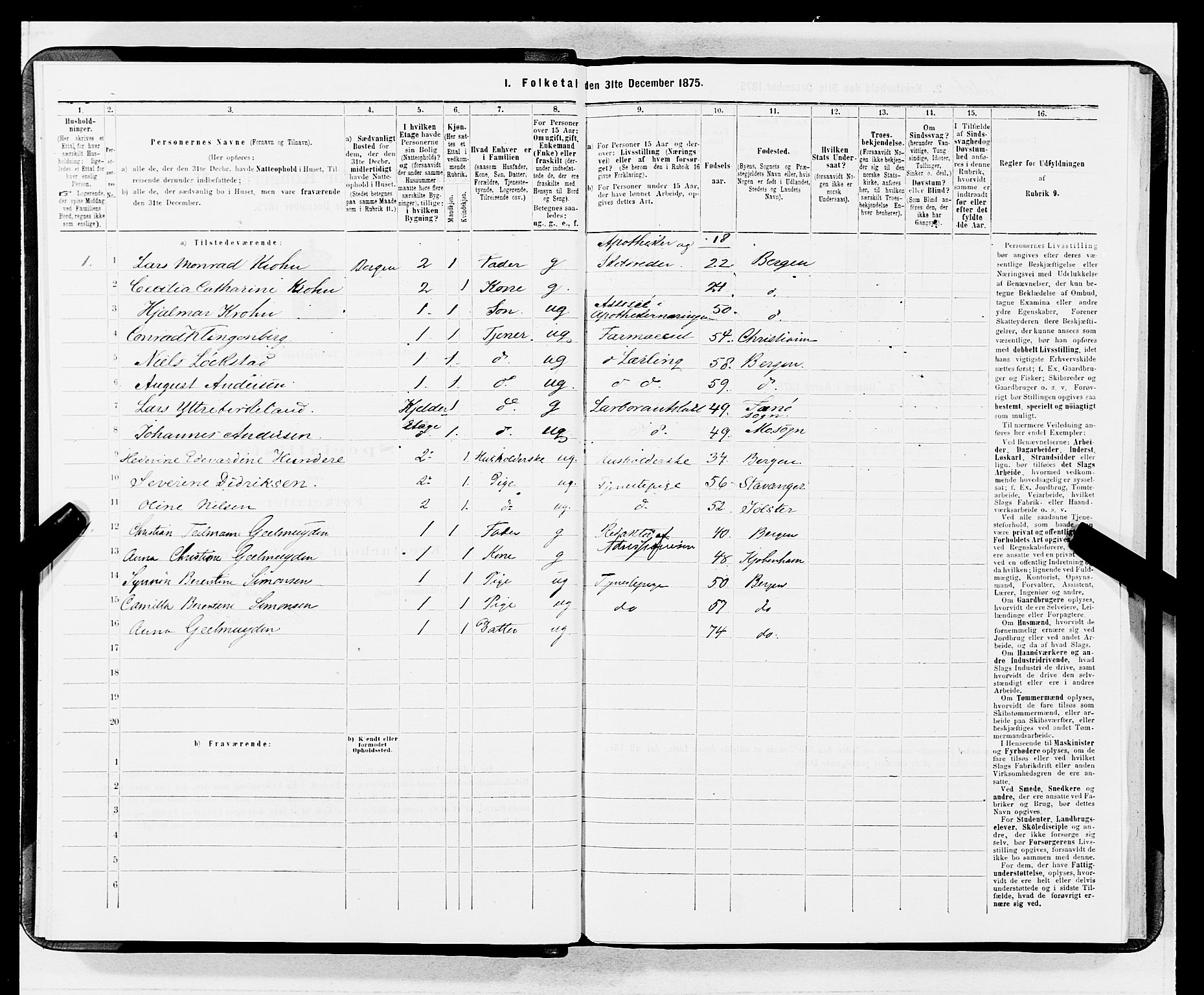 SAB, 1875 census for 1301 Bergen, 1875, p. 1179