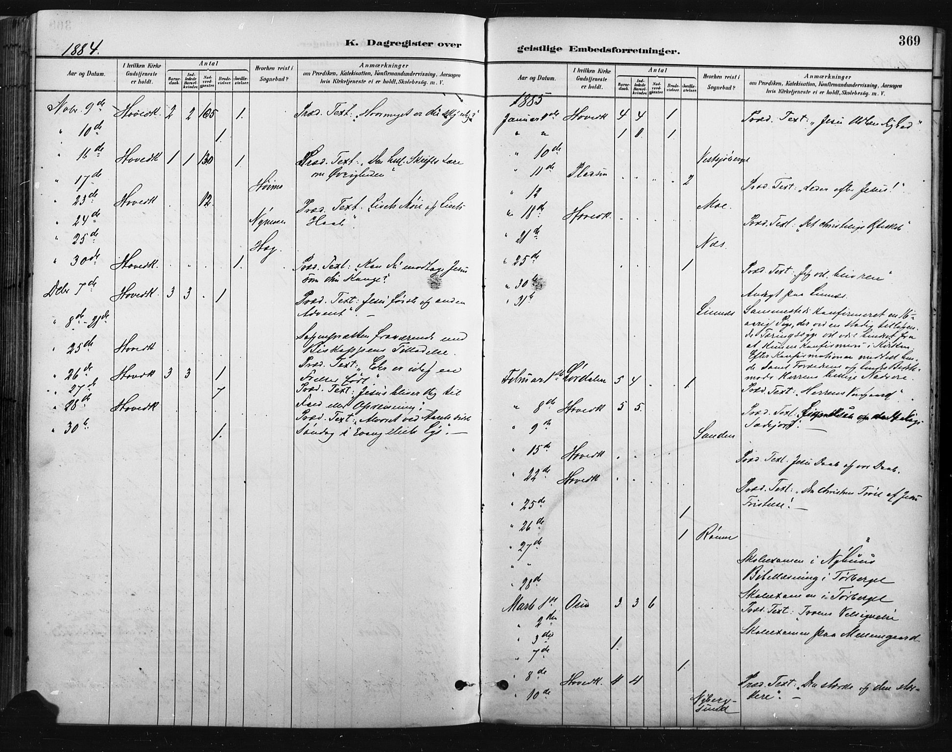 Trysil prestekontor, SAH/PREST-046/H/Ha/Haa/L0009: Parish register (official) no. 9, 1881-1897, p. 369