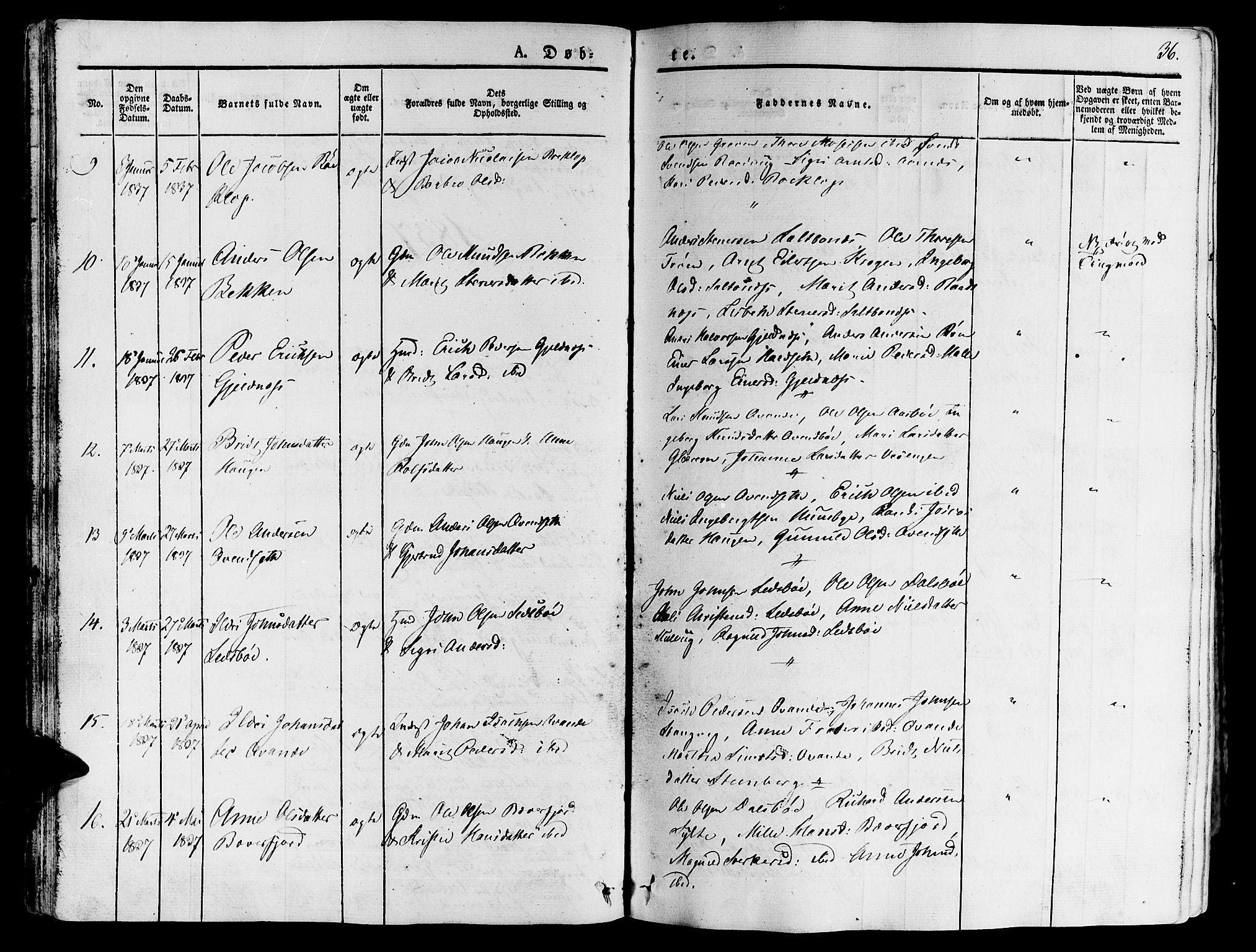 Ministerialprotokoller, klokkerbøker og fødselsregistre - Møre og Romsdal, AV/SAT-A-1454/592/L1024: Parish register (official) no. 592A03 /1, 1831-1849, p. 36