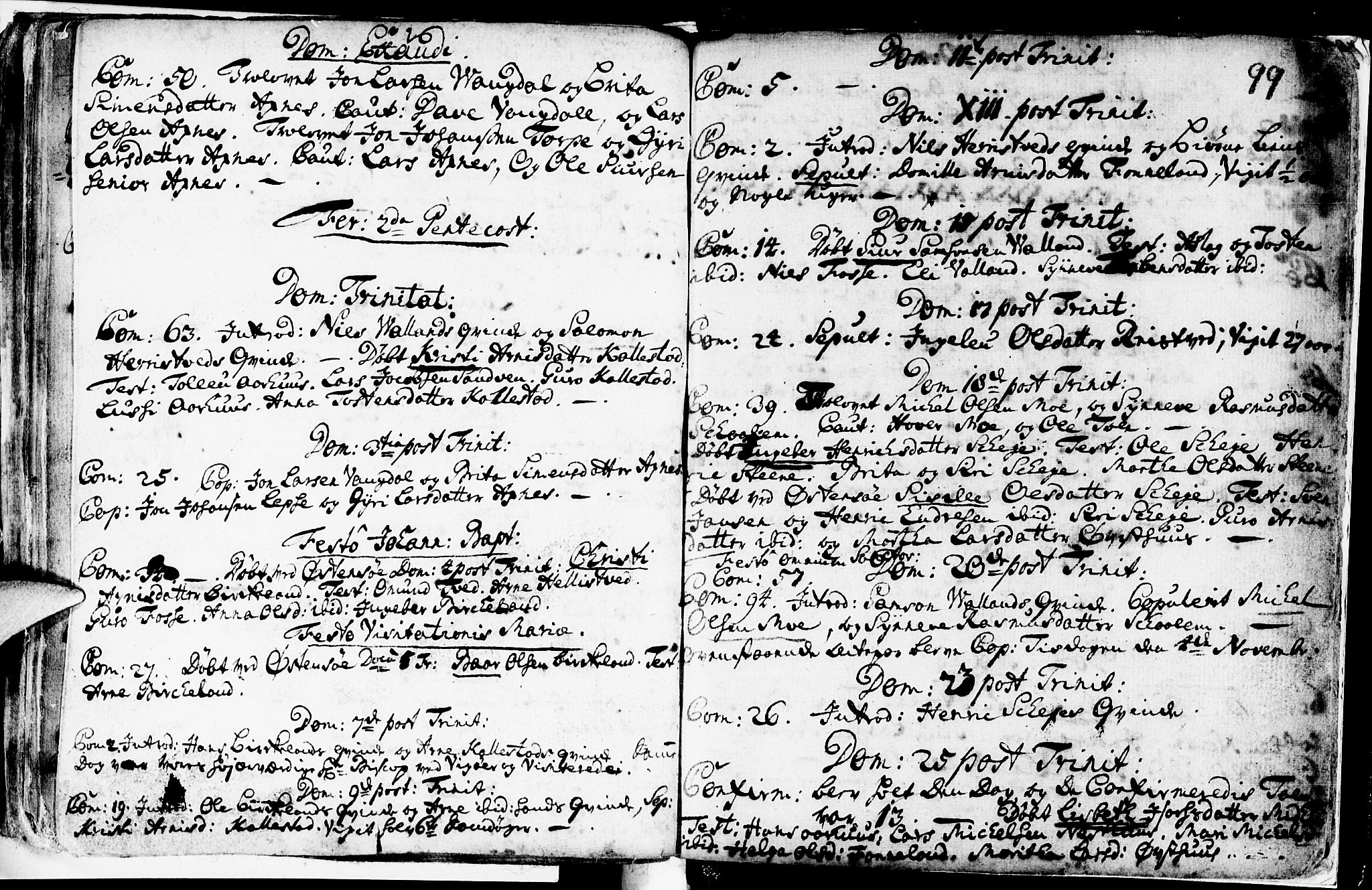 Kvam sokneprestembete, AV/SAB-A-76201/H/Haa: Parish register (official) no. A 2, 1696-1741, p. 99