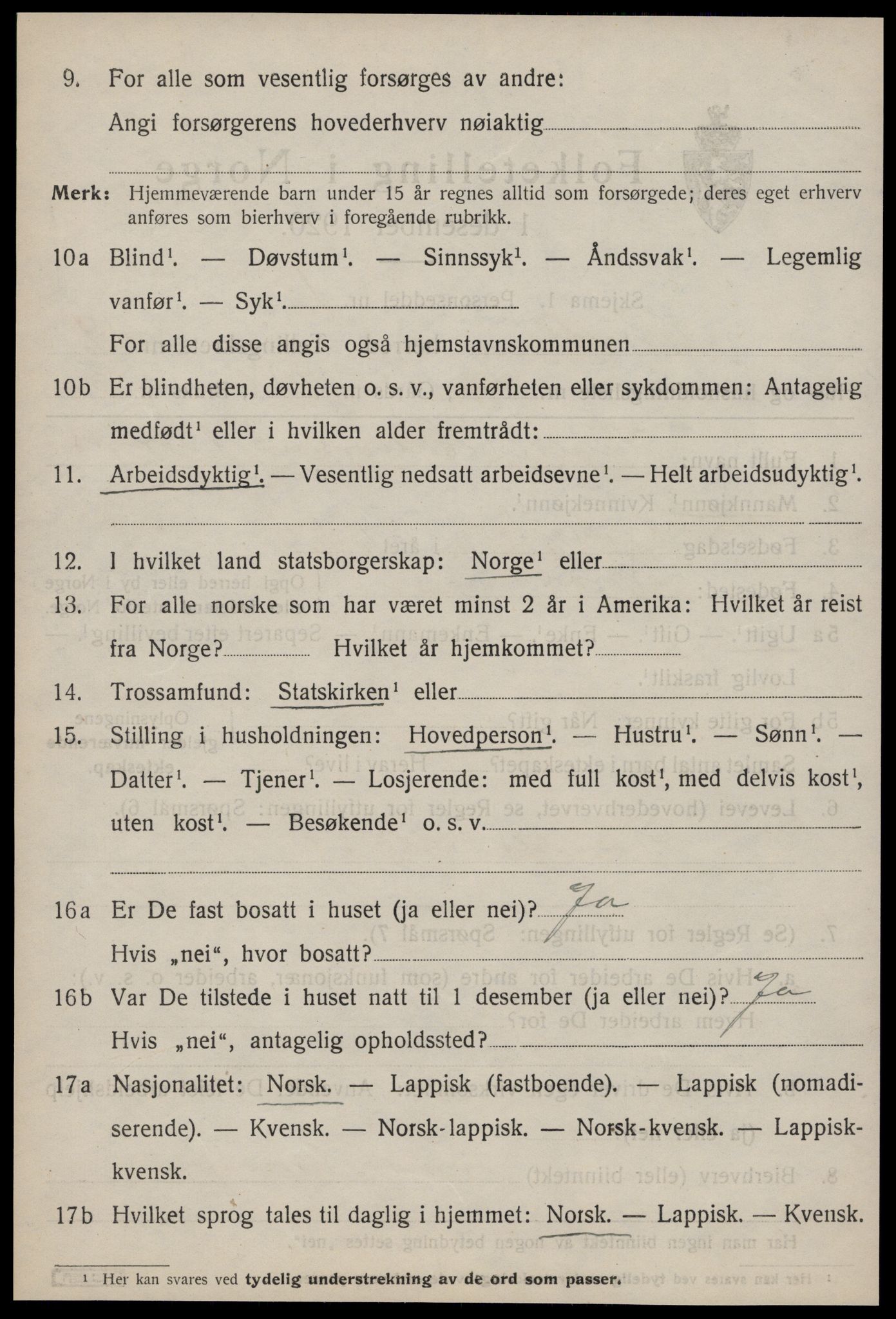 SAT, 1920 census for Røros, 1920, p. 9679