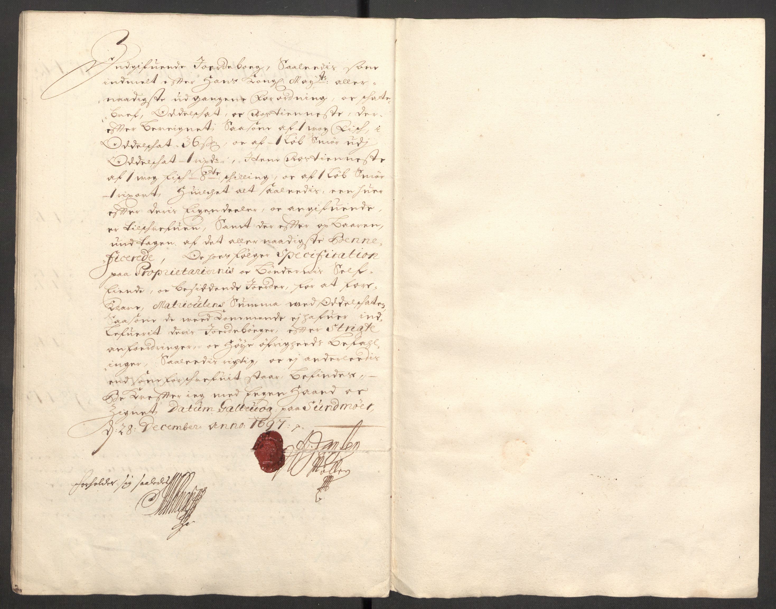 Rentekammeret inntil 1814, Reviderte regnskaper, Fogderegnskap, AV/RA-EA-4092/R54/L3556: Fogderegnskap Sunnmøre, 1696-1698, p. 244