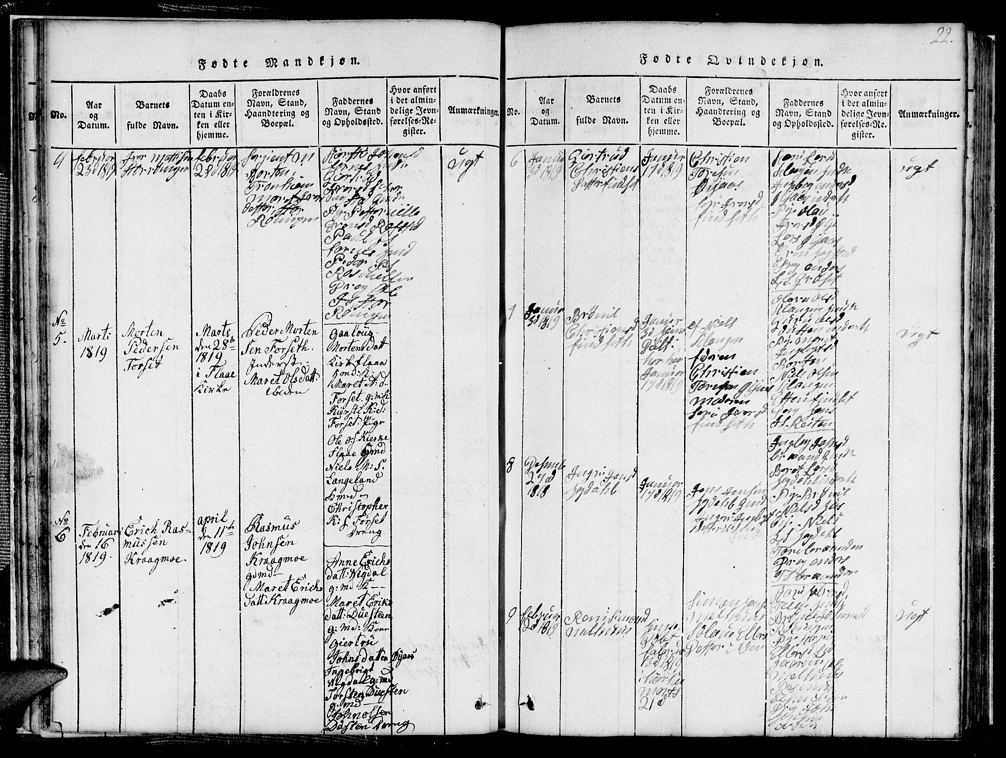 Ministerialprotokoller, klokkerbøker og fødselsregistre - Sør-Trøndelag, SAT/A-1456/691/L1092: Parish register (copy) no. 691C03, 1816-1852, p. 22