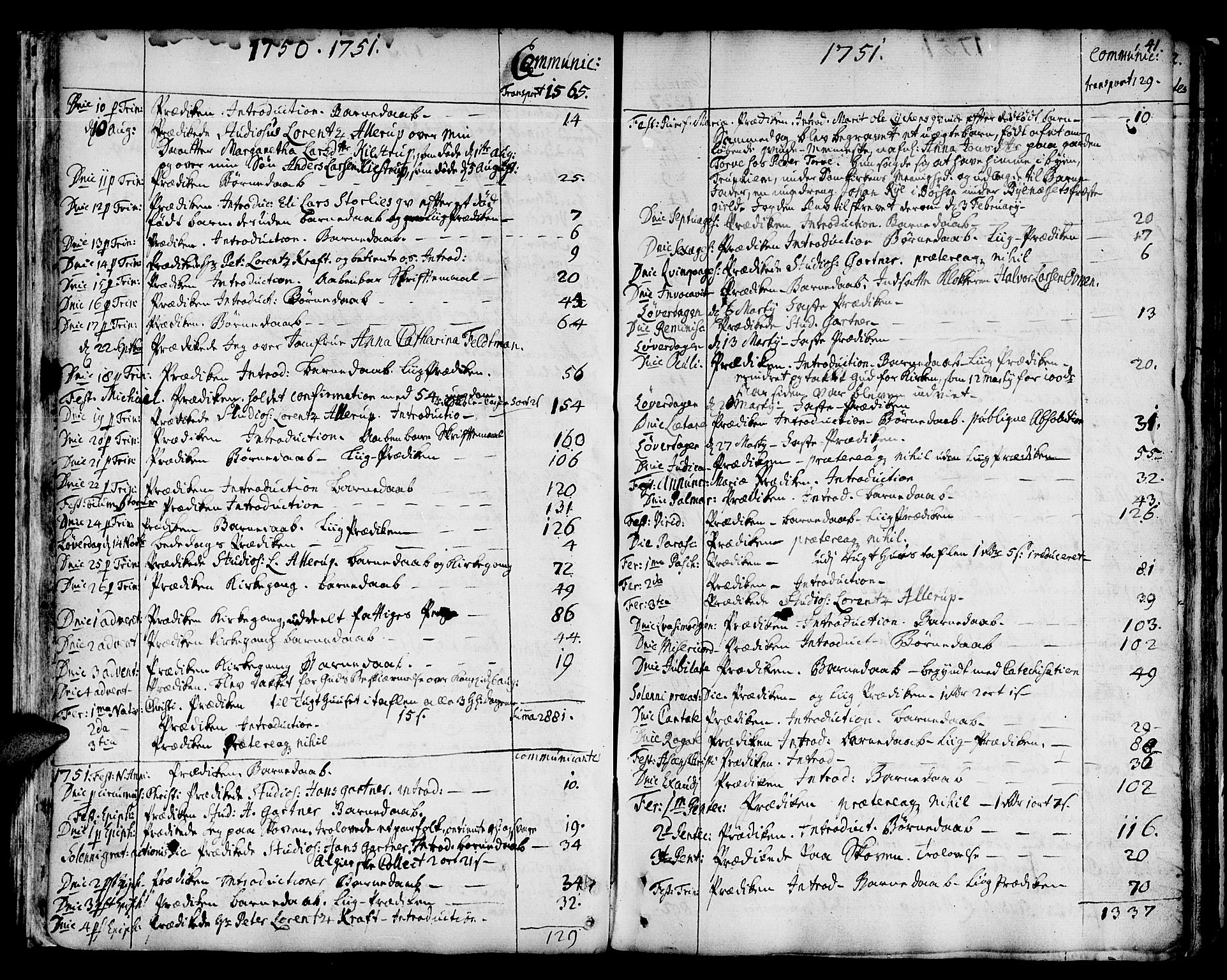 Ministerialprotokoller, klokkerbøker og fødselsregistre - Sør-Trøndelag, AV/SAT-A-1456/678/L0891: Parish register (official) no. 678A01, 1739-1780, p. 41