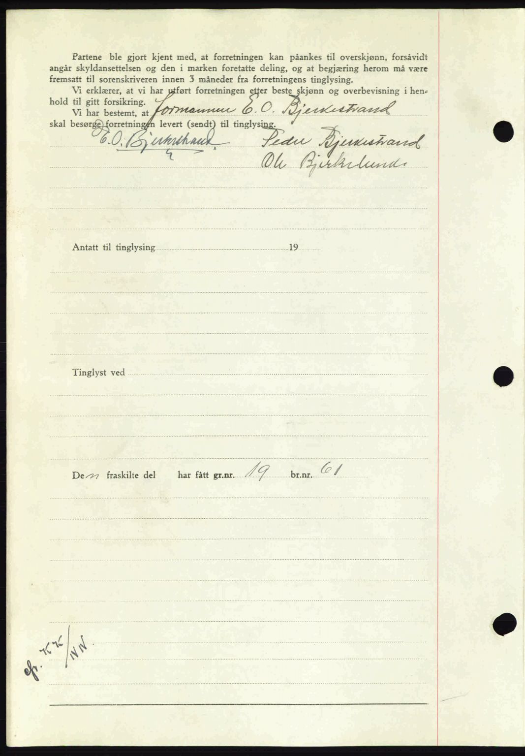 Nordmøre sorenskriveri, AV/SAT-A-4132/1/2/2Ca: Mortgage book no. A92, 1942-1942, Diary no: : 892/1942