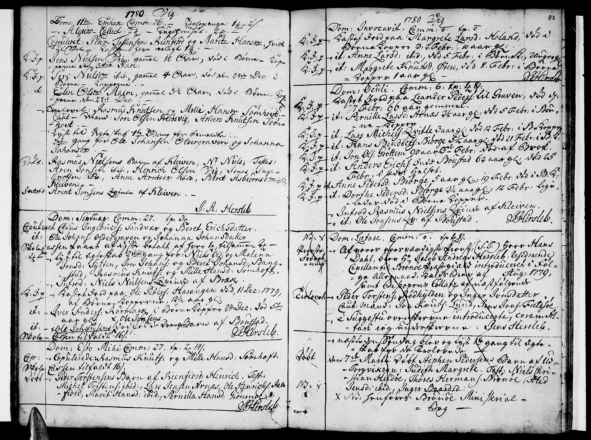 Ministerialprotokoller, klokkerbøker og fødselsregistre - Nordland, SAT/A-1459/812/L0173: Parish register (official) no. 812A02, 1752-1800, p. 83