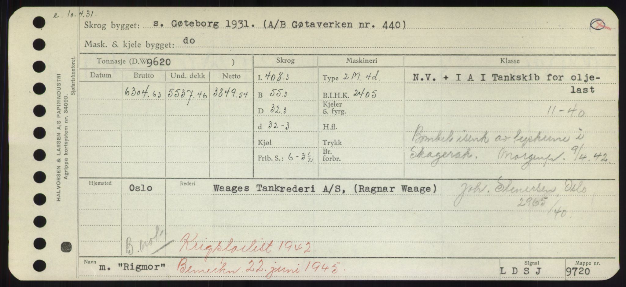 Sjøfartsdirektoratet med forløpere, Skipsmålingen, RA/S-1627/H/Hd/L0030: Fartøy, Q-Riv, p. 503