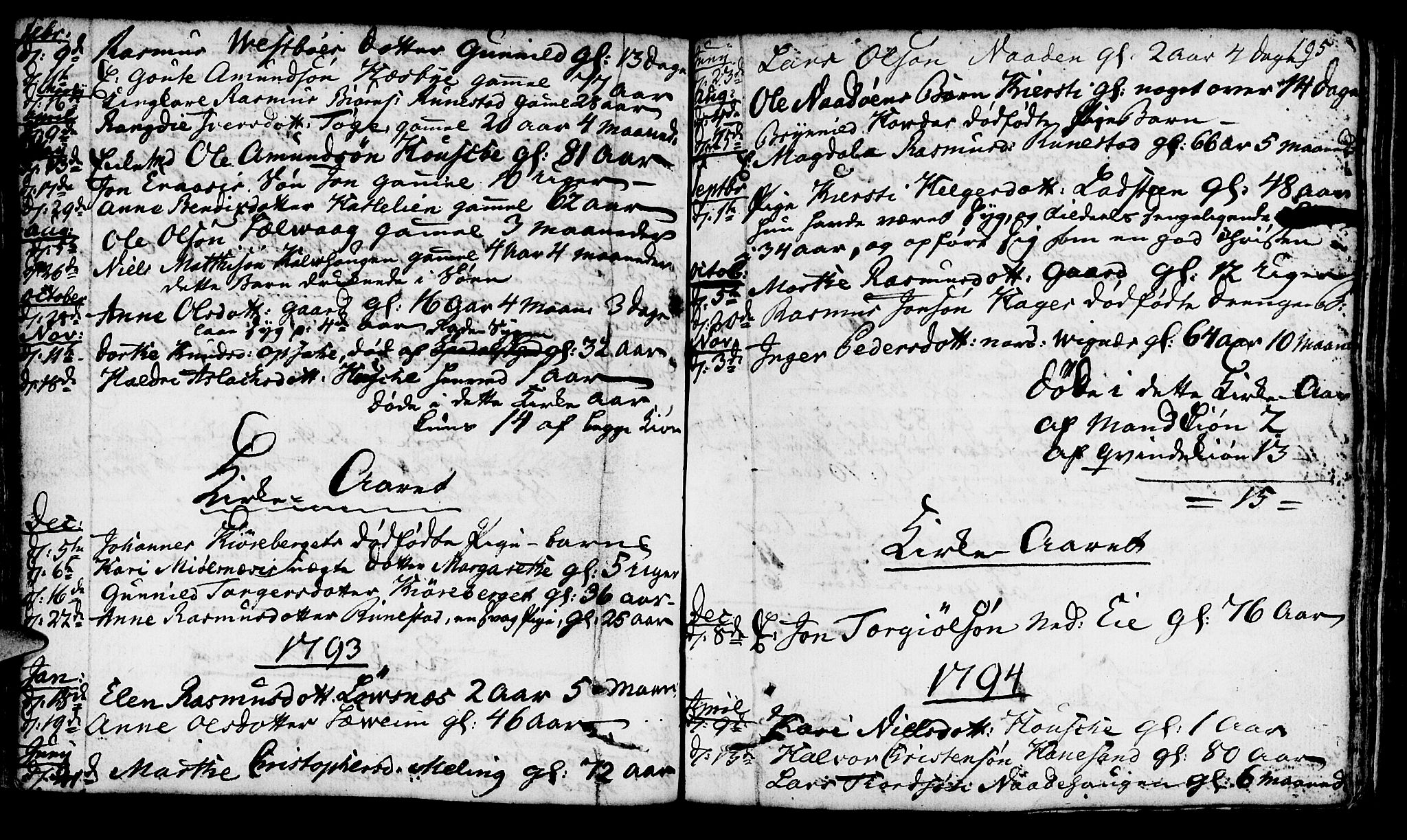Finnøy sokneprestkontor, SAST/A-101825/H/Ha/Haa/L0005: Parish register (official) no. A 5, 1773-1816, p. 195