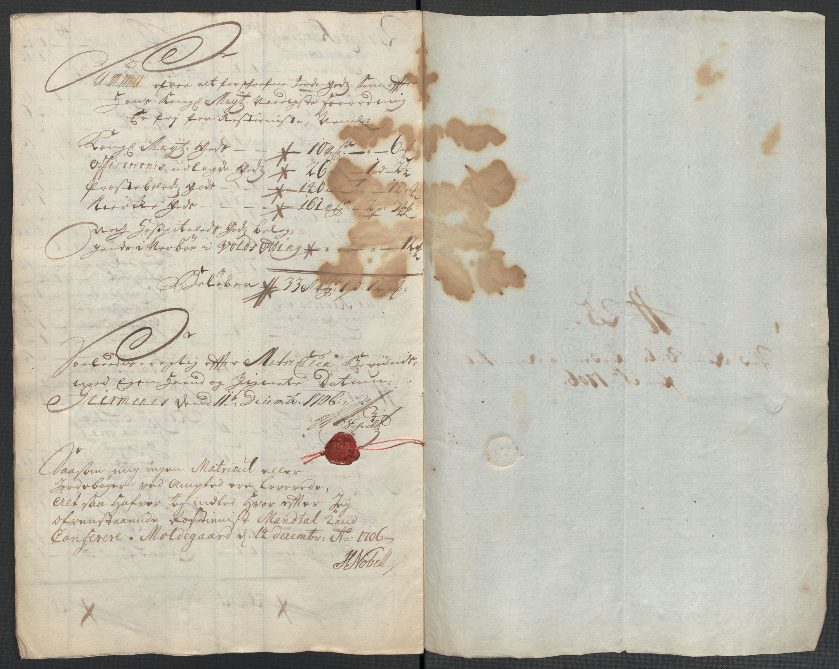 Rentekammeret inntil 1814, Reviderte regnskaper, Fogderegnskap, AV/RA-EA-4092/R55/L3657: Fogderegnskap Romsdal, 1706, p. 162