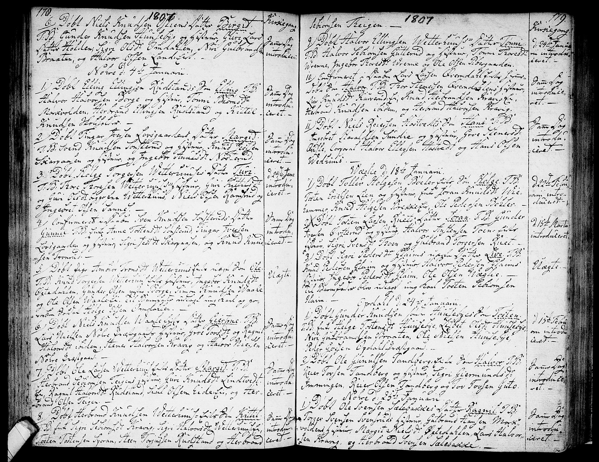 Rollag kirkebøker, AV/SAKO-A-240/F/Fa/L0005: Parish register (official) no. I 5, 1792-1814, p. 178-179