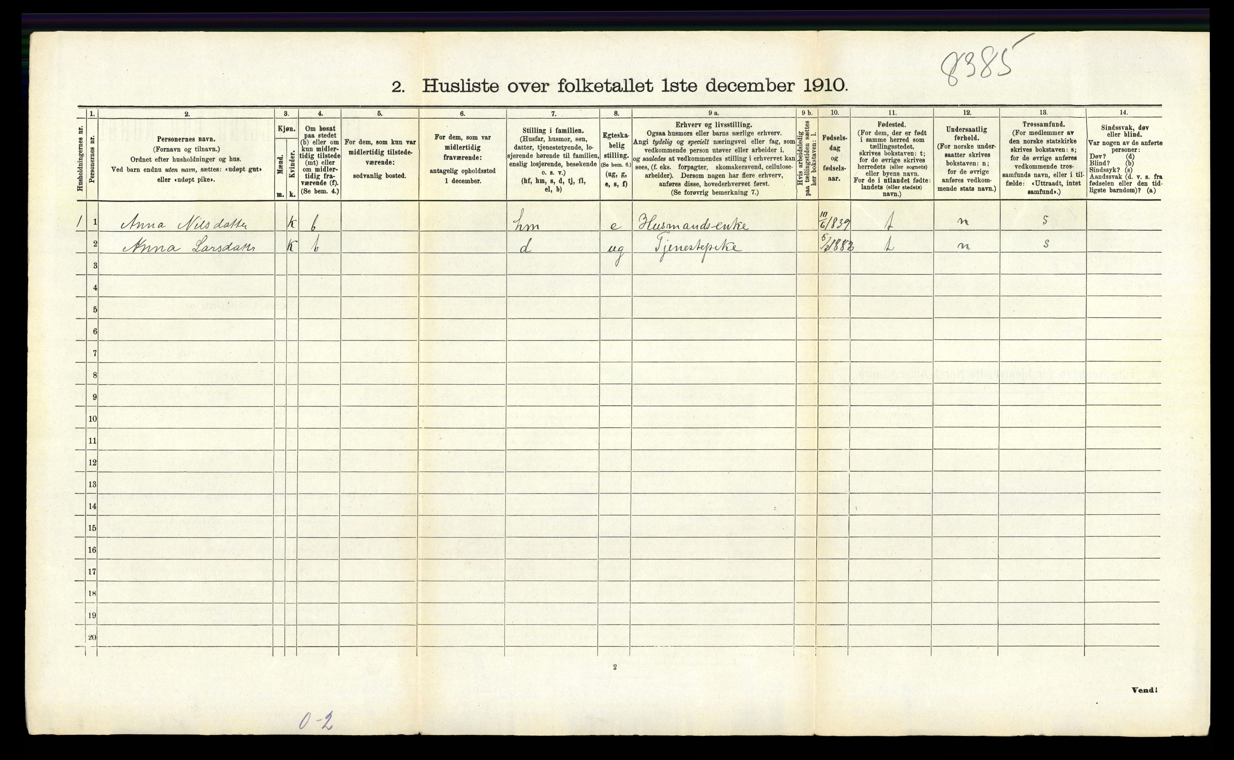 RA, 1910 census for Finnås, 1910, p. 213