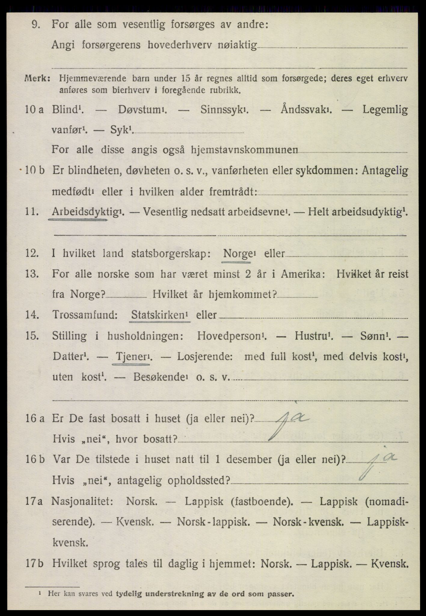 SAT, 1920 census for Otterøy, 1920, p. 1454