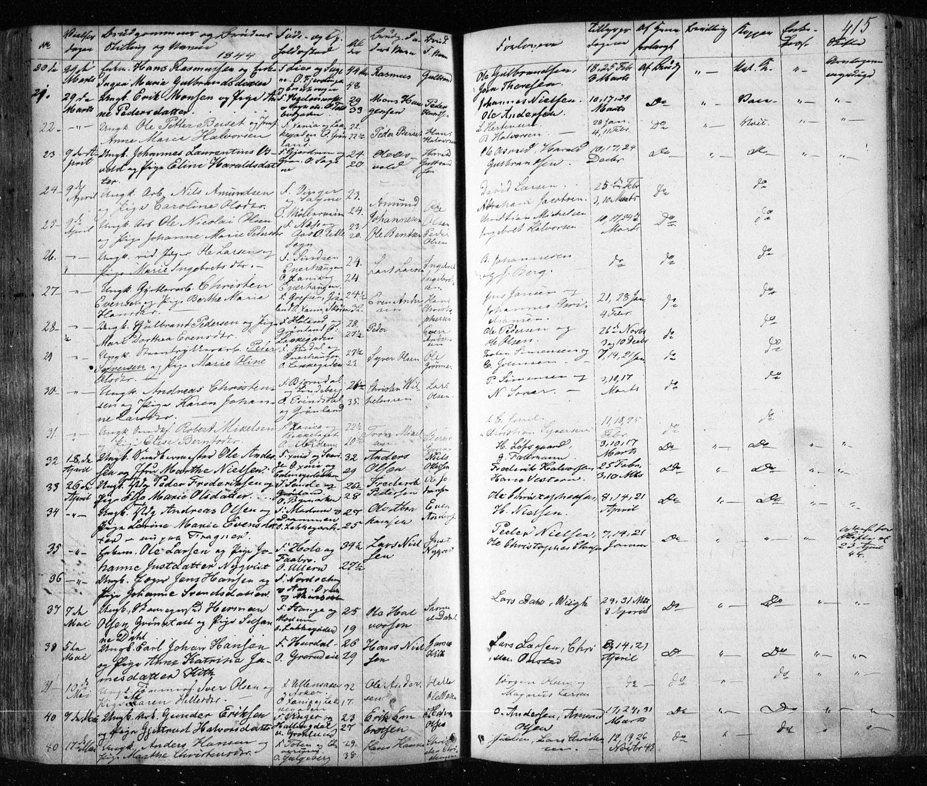 Aker prestekontor kirkebøker, AV/SAO-A-10861/F/L0019: Parish register (official) no. 19, 1842-1852, p. 415