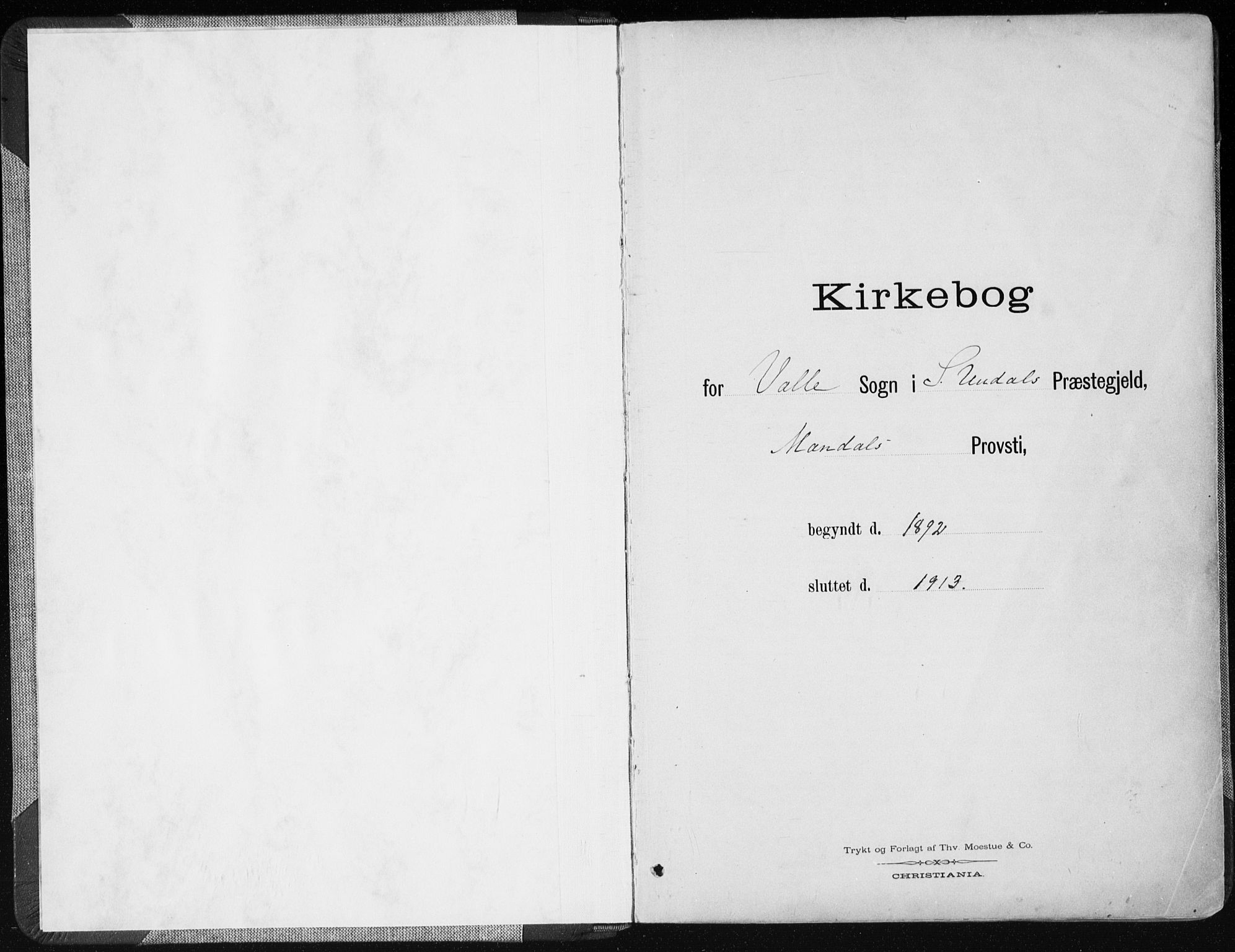 Sør-Audnedal sokneprestkontor, AV/SAK-1111-0039/F/Fa/Fab/L0010: Parish register (official) no. A 10, 1892-1913