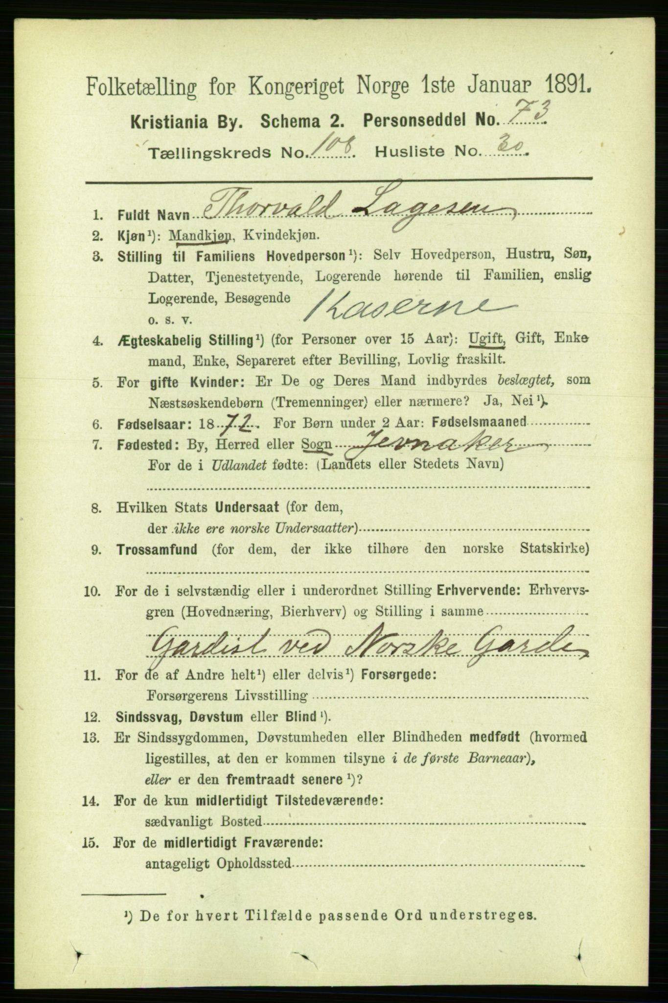 RA, 1891 census for 0301 Kristiania, 1891, p. 56326