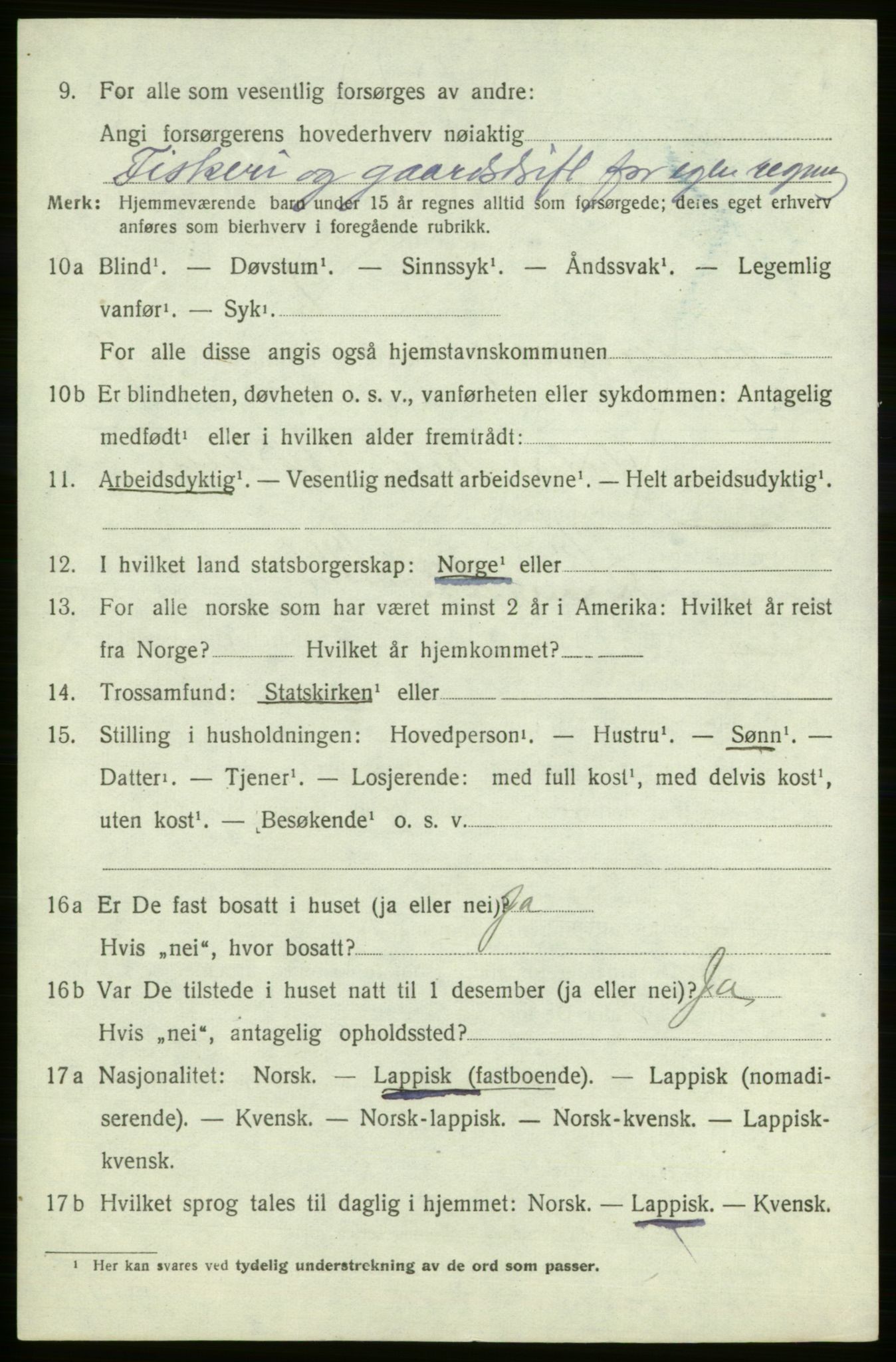 SATØ, 1920 census for , 1920, p. 2129