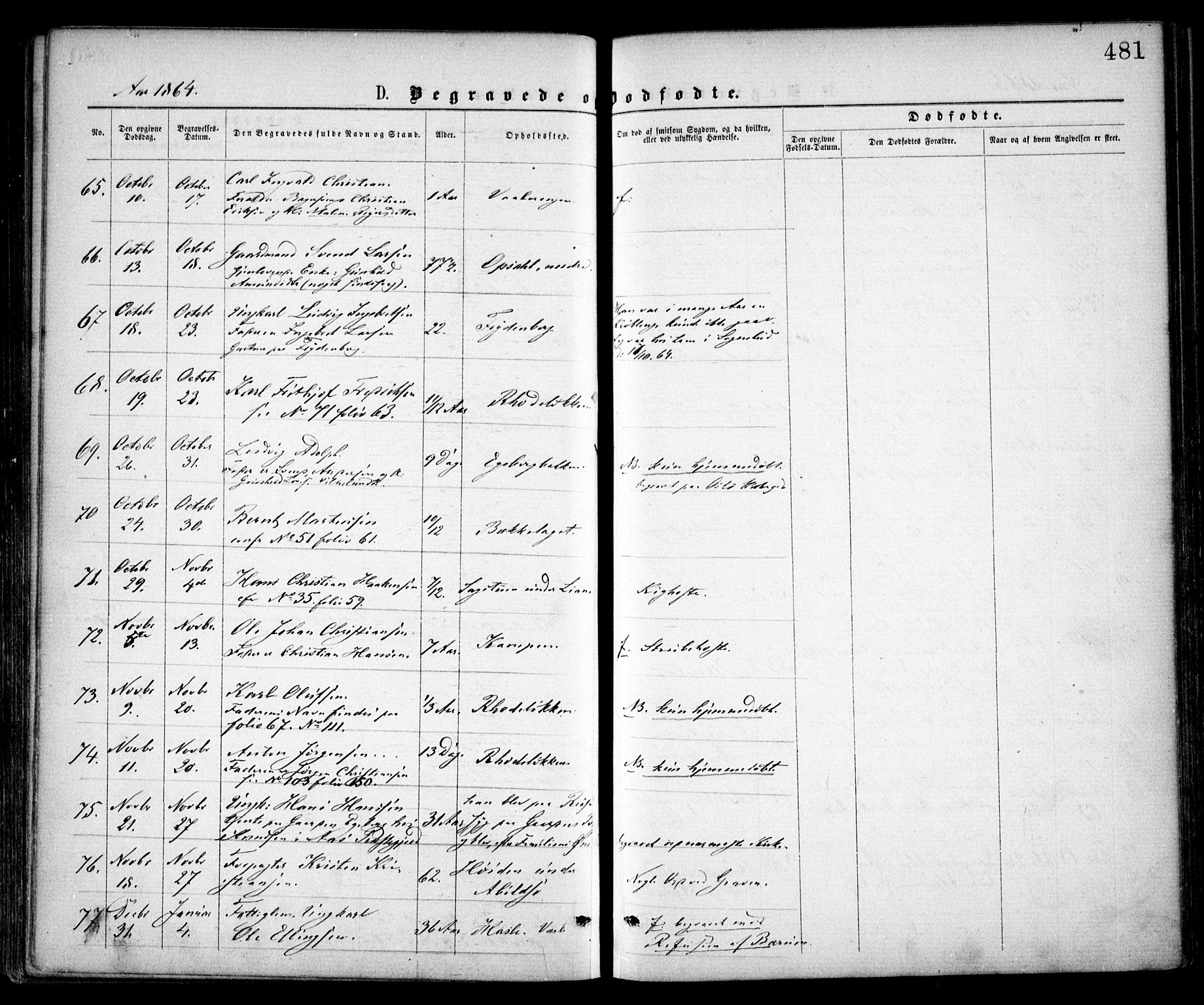 Østre Aker prestekontor Kirkebøker, AV/SAO-A-10840/F/Fa/L0001: Parish register (official) no. I 1, 1861-1869, p. 481