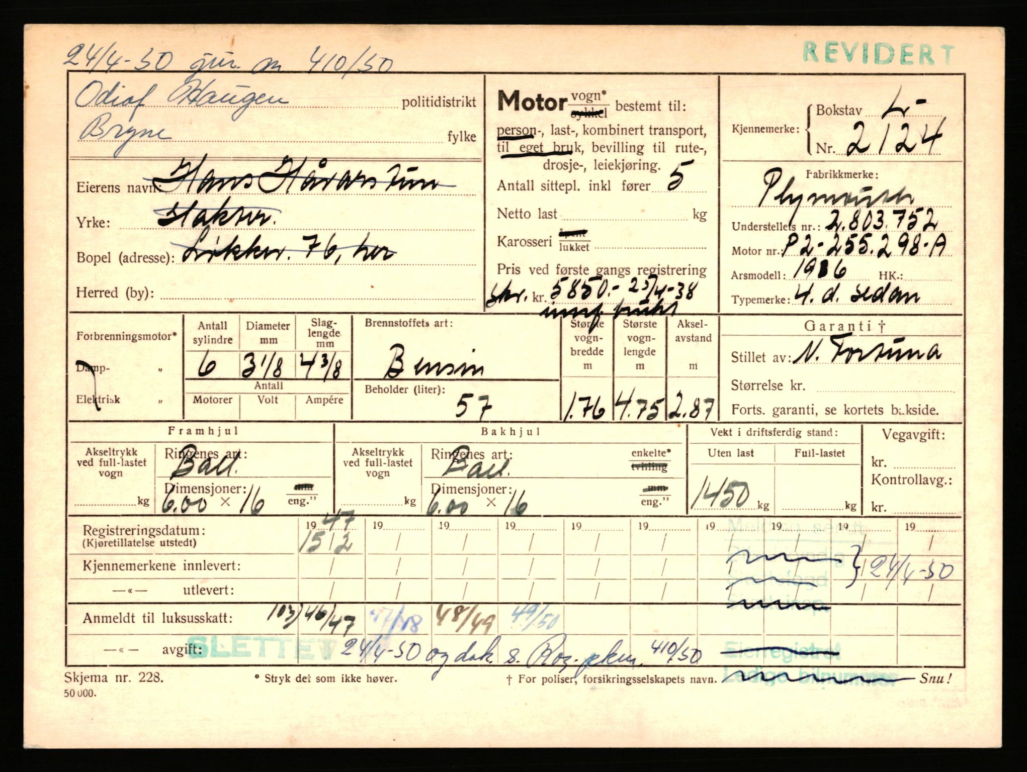Stavanger trafikkstasjon, AV/SAST-A-101942/0/F/L0006: L-1700 - L-2149, 1930-1971, p. 1939