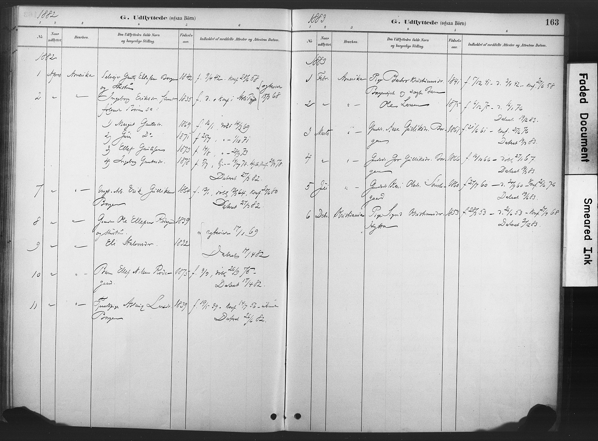 Nore kirkebøker, AV/SAKO-A-238/F/Fd/L0001: Parish register (official) no. IV 1, 1878-1918, p. 163