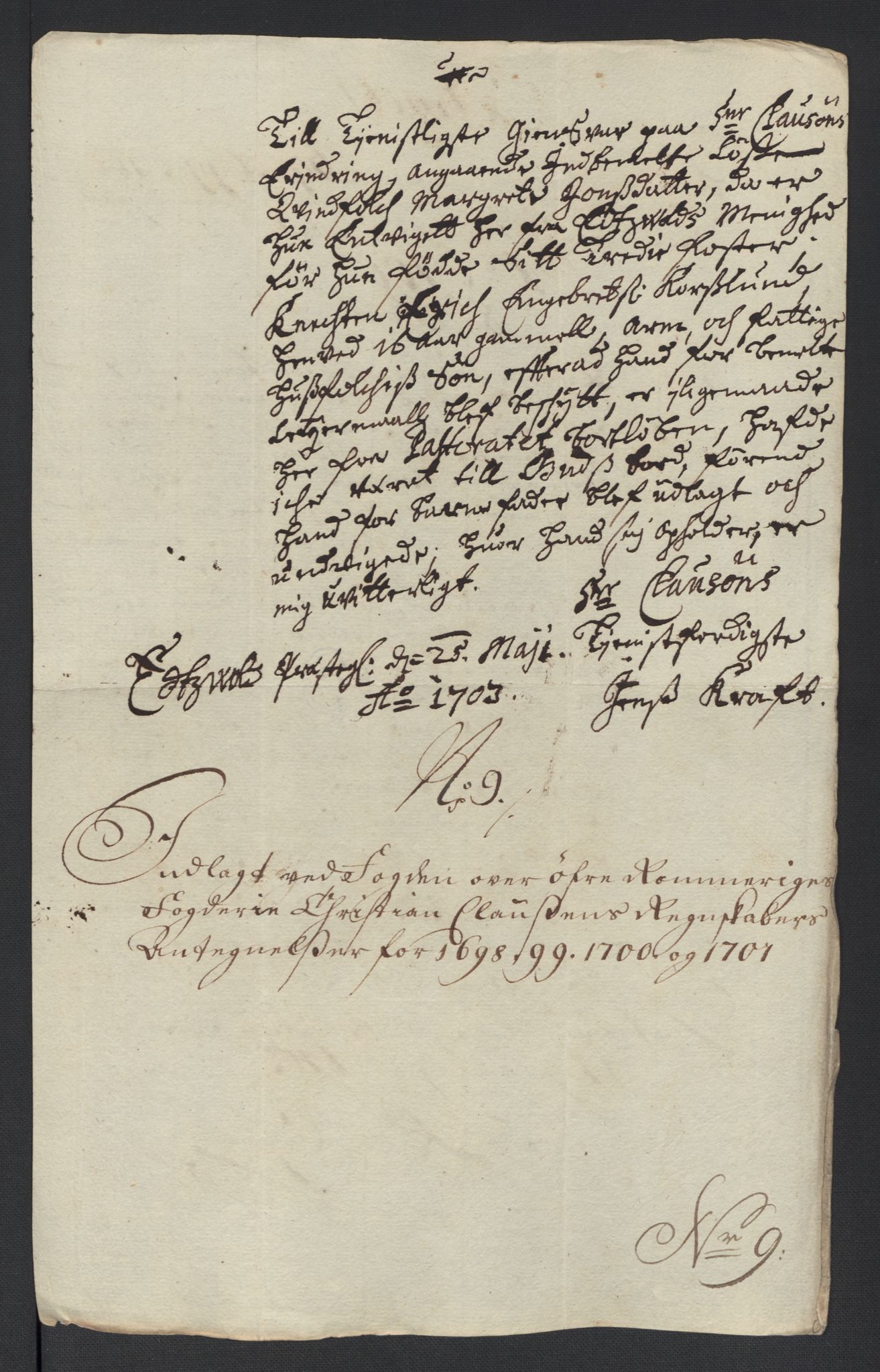 Rentekammeret inntil 1814, Reviderte regnskaper, Fogderegnskap, AV/RA-EA-4092/R12/L0715: Fogderegnskap Øvre Romerike, 1698-1701, p. 23