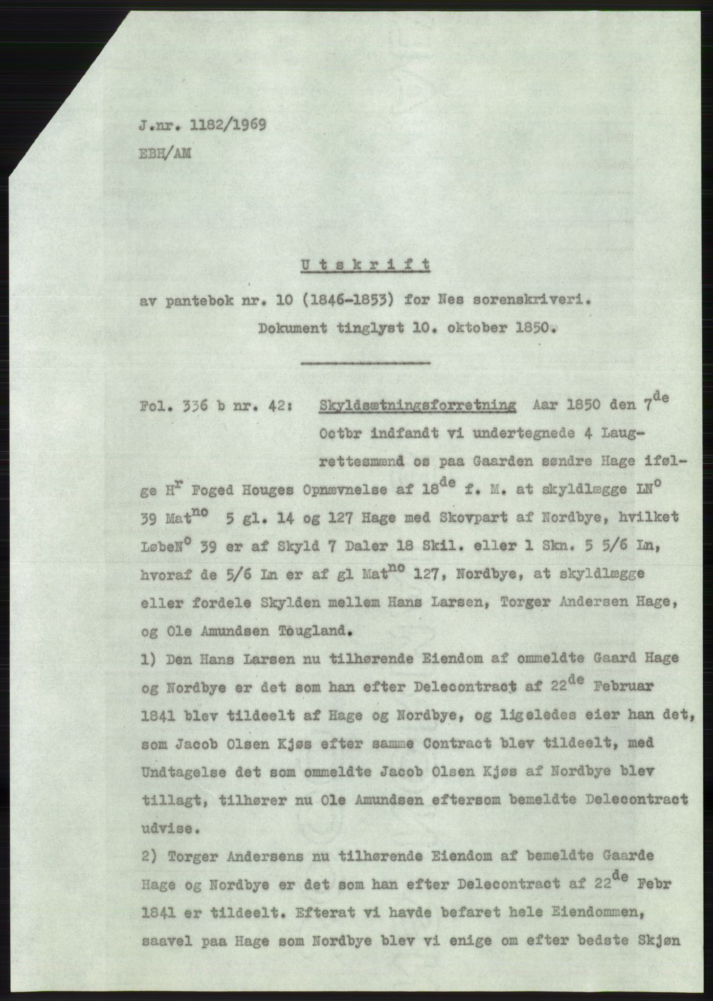 Statsarkivet i Oslo, AV/SAO-A-10621/Z/Zd/L0028: Avskrifter, j.nr 20-2143/1969, 1969, p. 212