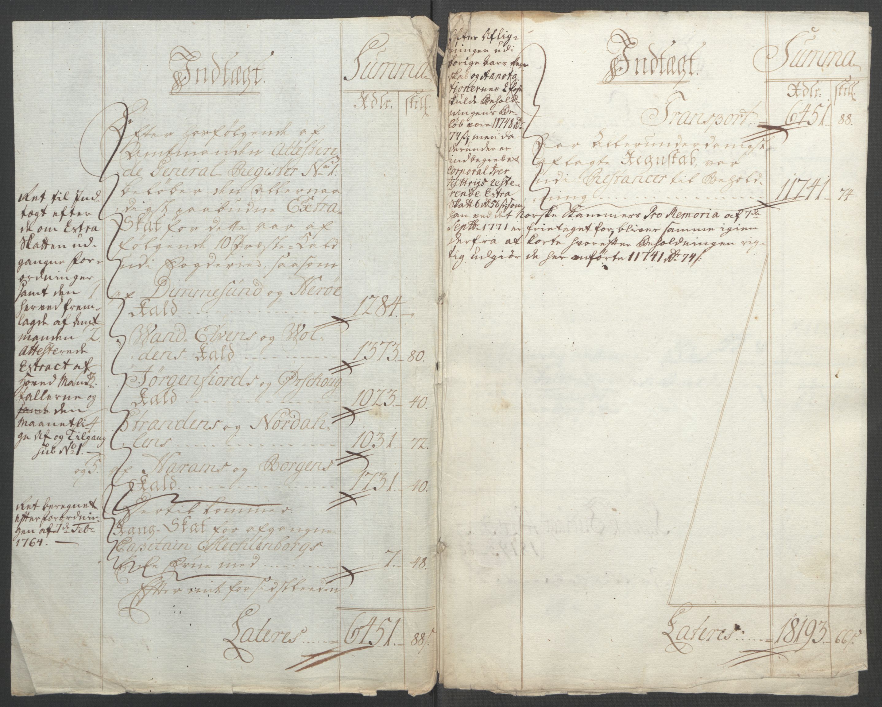 Rentekammeret inntil 1814, Reviderte regnskaper, Fogderegnskap, RA/EA-4092/R54/L3645: Ekstraskatten Sunnmøre, 1762-1772, p. 229