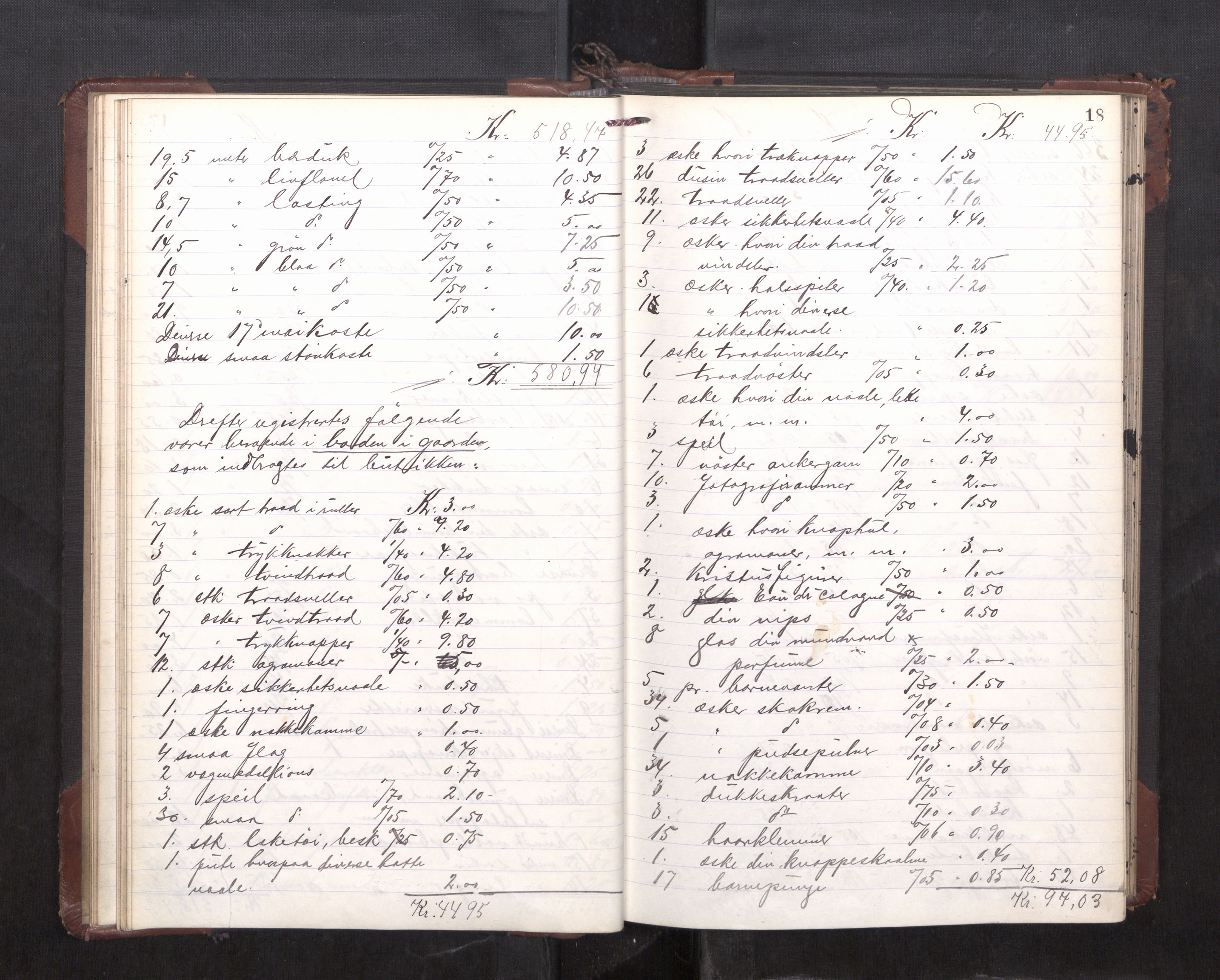 Trondheim byfogd, AV/SAT-A-0003/1/3/3C/L0036: Skifteregistreringsprotokoll - 14/4-24/9. (u/ register), 1915-1918, p. 18